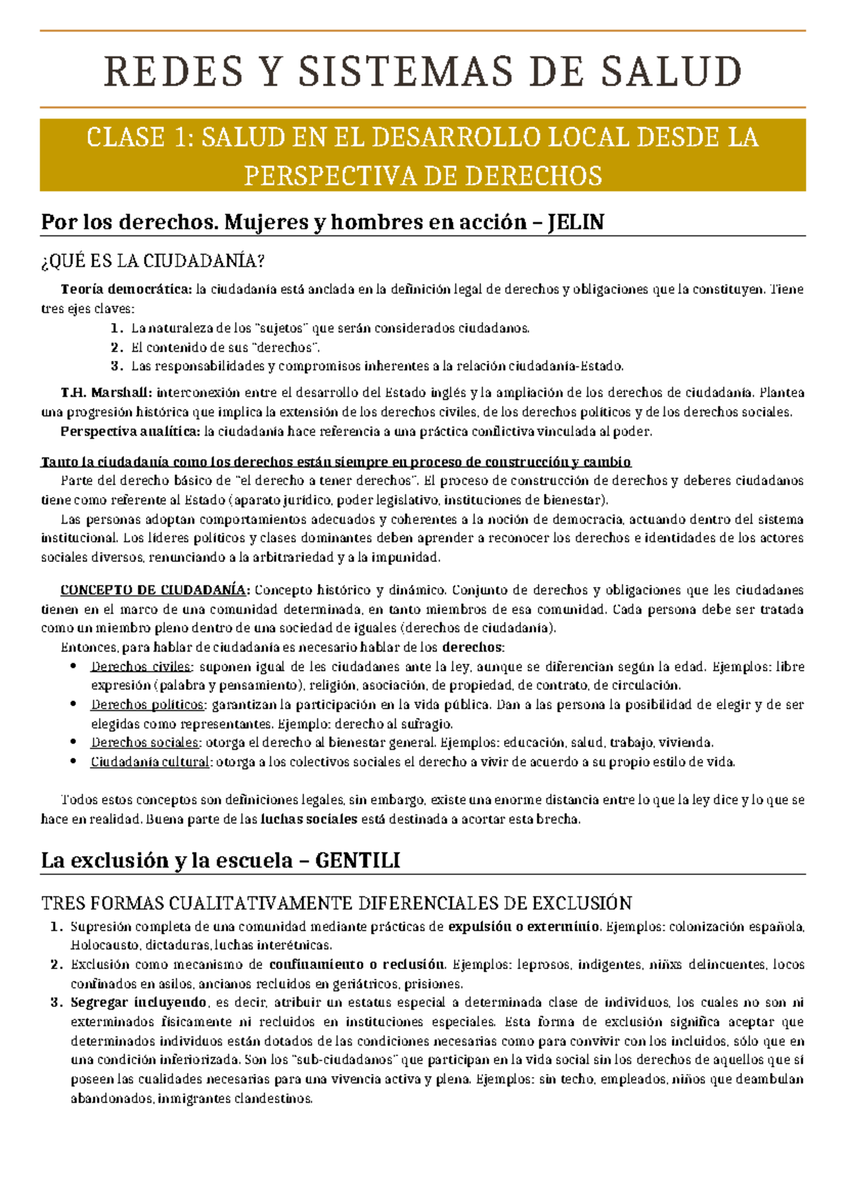 Punteo del primer parcial - REDES Y SISTEMAS DE SALUD CLASE 1: SALUD EN ...