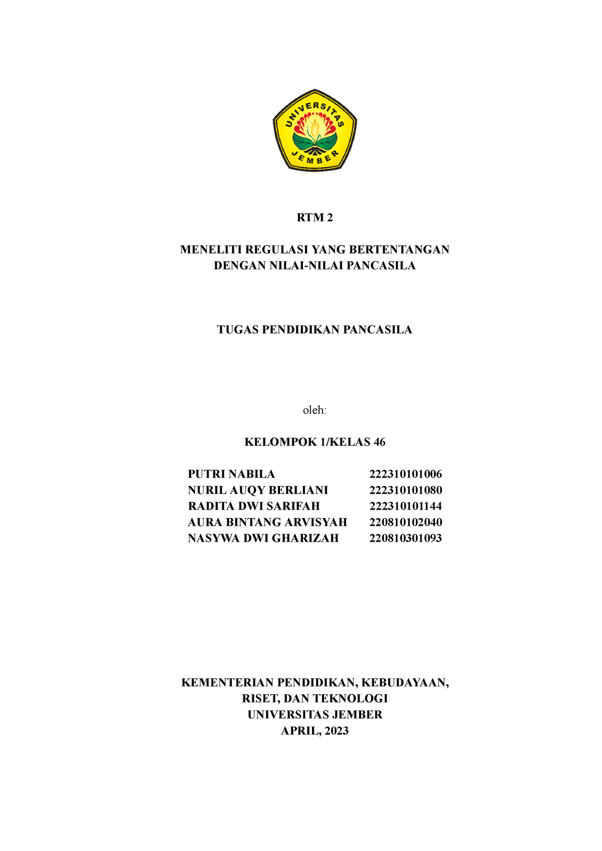 Tugas Case Method Kelompok 1 Regulasi Pcl Dasar Negara 2023 - RTM 2 ...