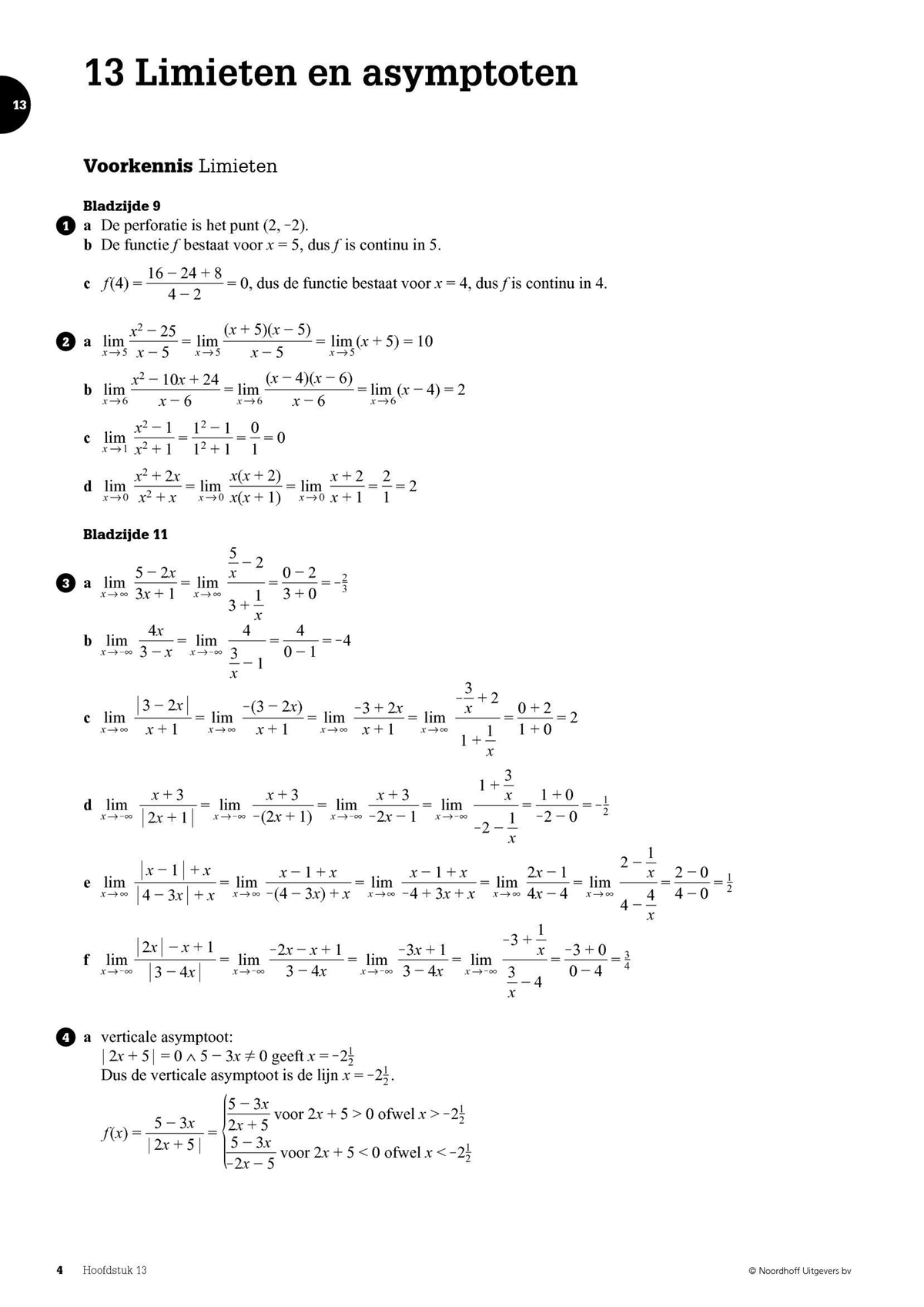 Uitwerkingen Wiskunde B Hoofdstuk 13 - Wiskunde B - Studeersnel