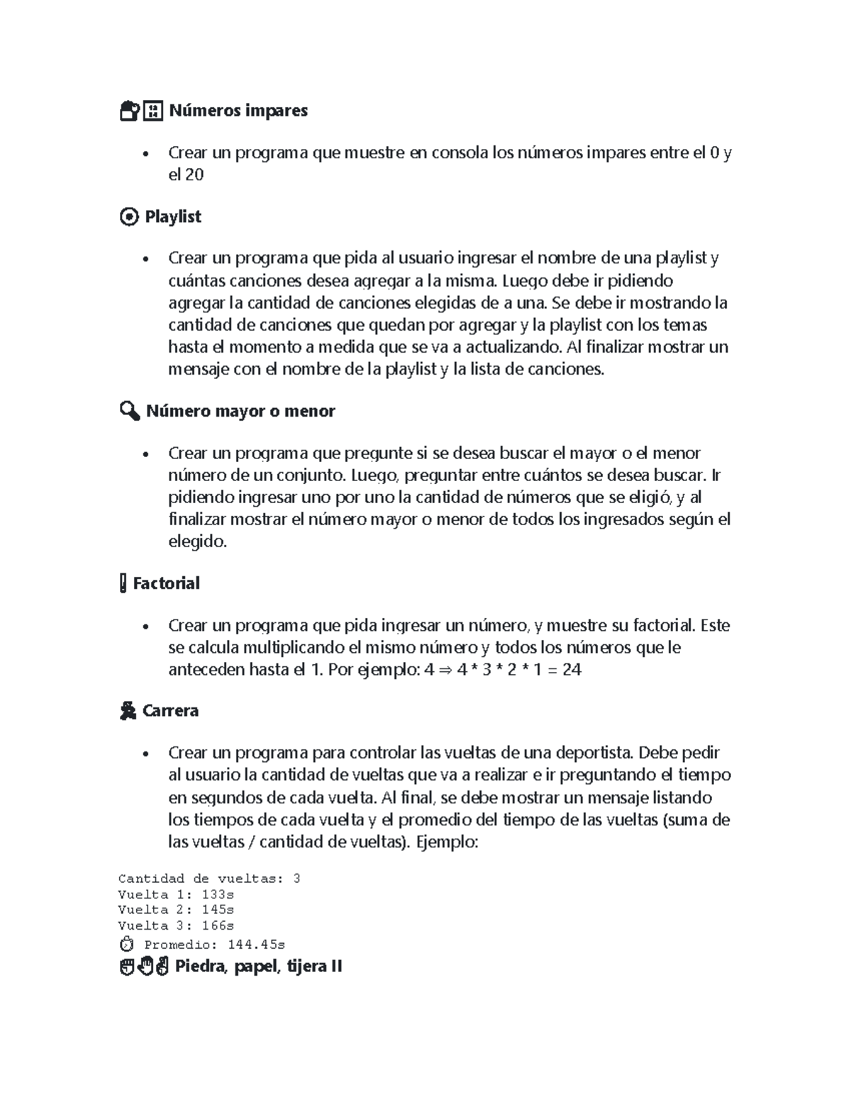 Ejercicios para practicar java script n meros impares crear un