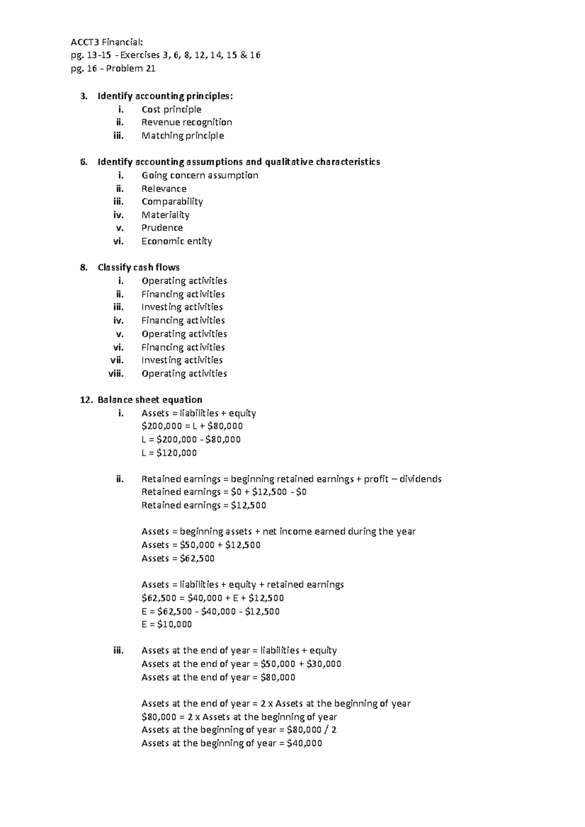 ACCT3 - Week 1 Homework - Warning: TT: undefined function: 32 Warning ...