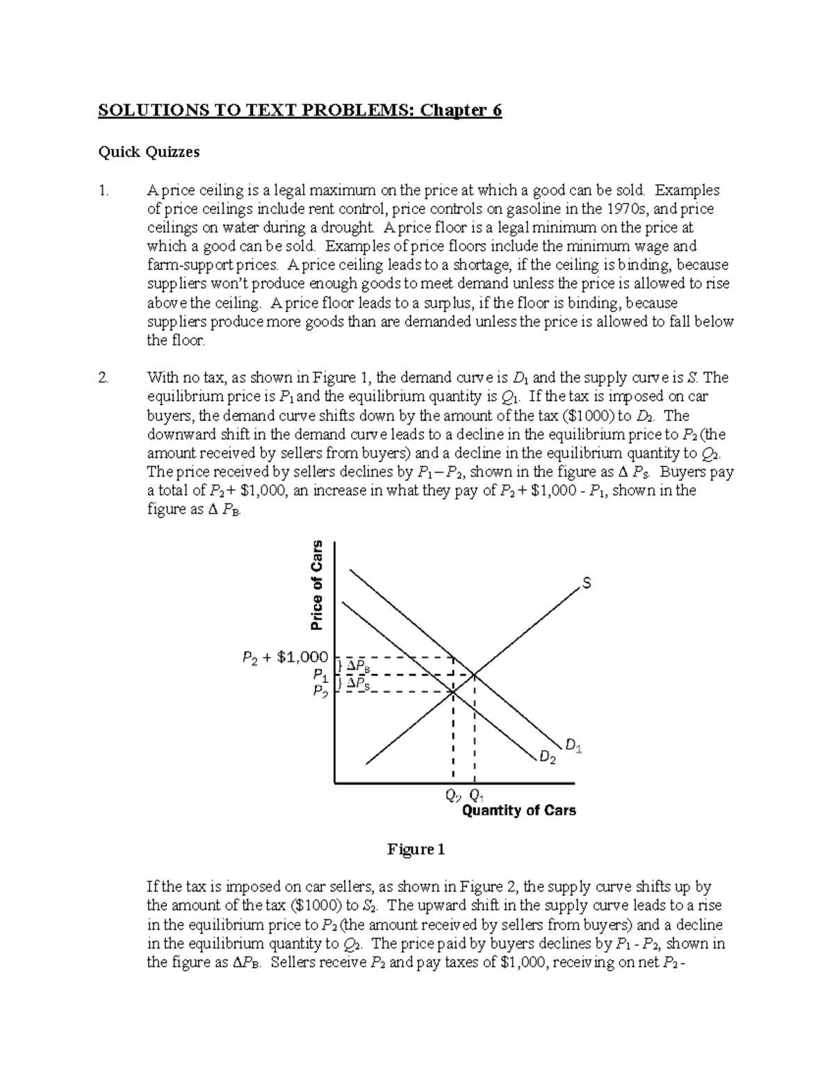 mankiw chapter 6 solutions