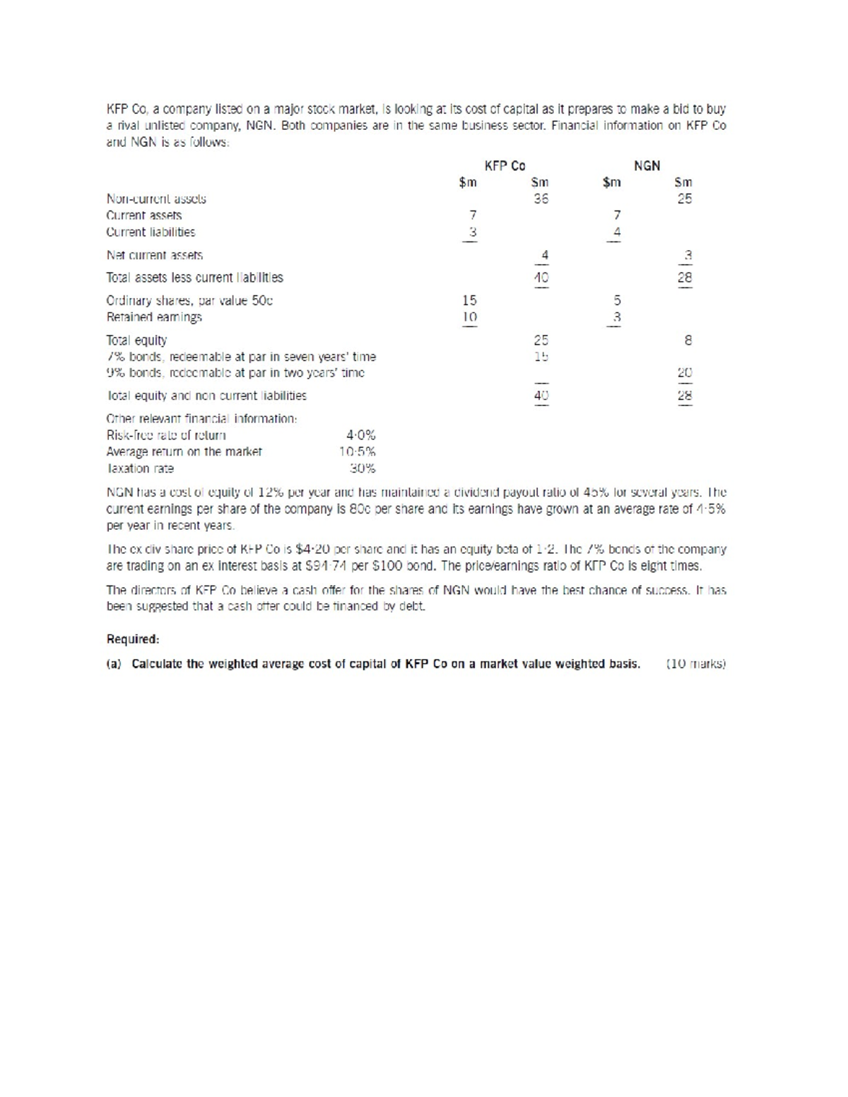 Wacc Classwork 1 Wacc 1 International Financial Management Studocu