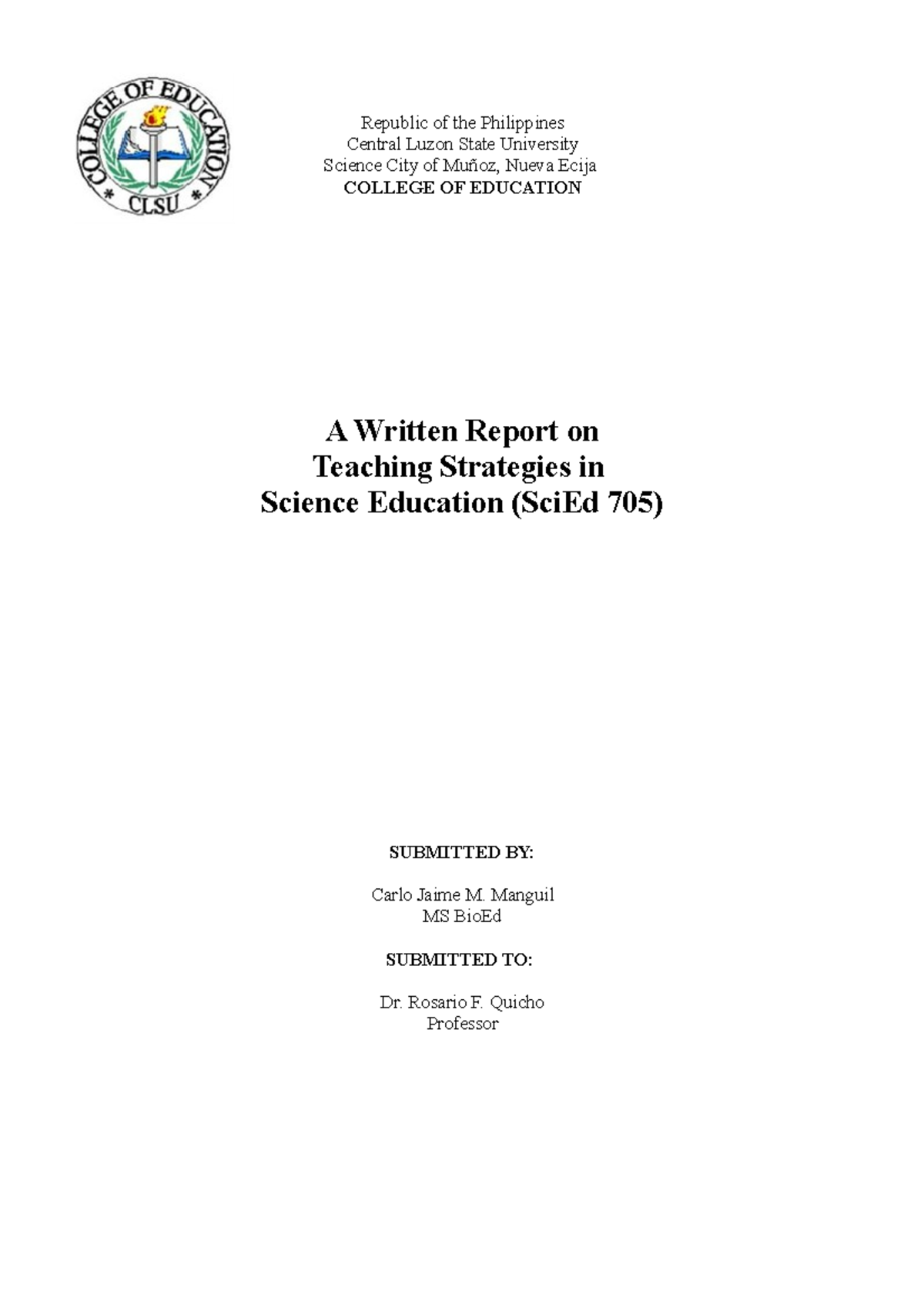 report writing on education system