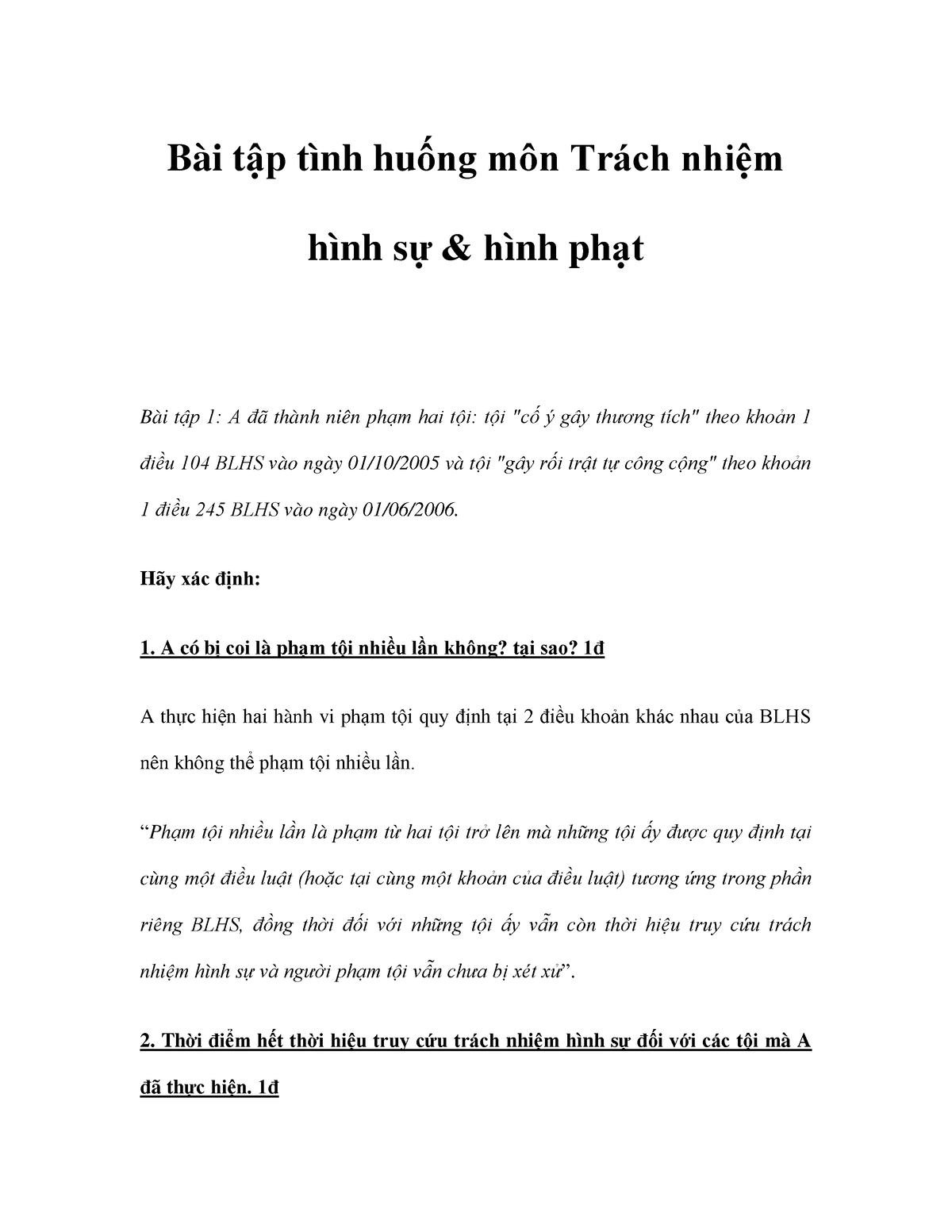 [123doc] - Bai-tap-tinh-huong-mon-trach-nhiem-hinh-su-hinh-phat - Bài ...