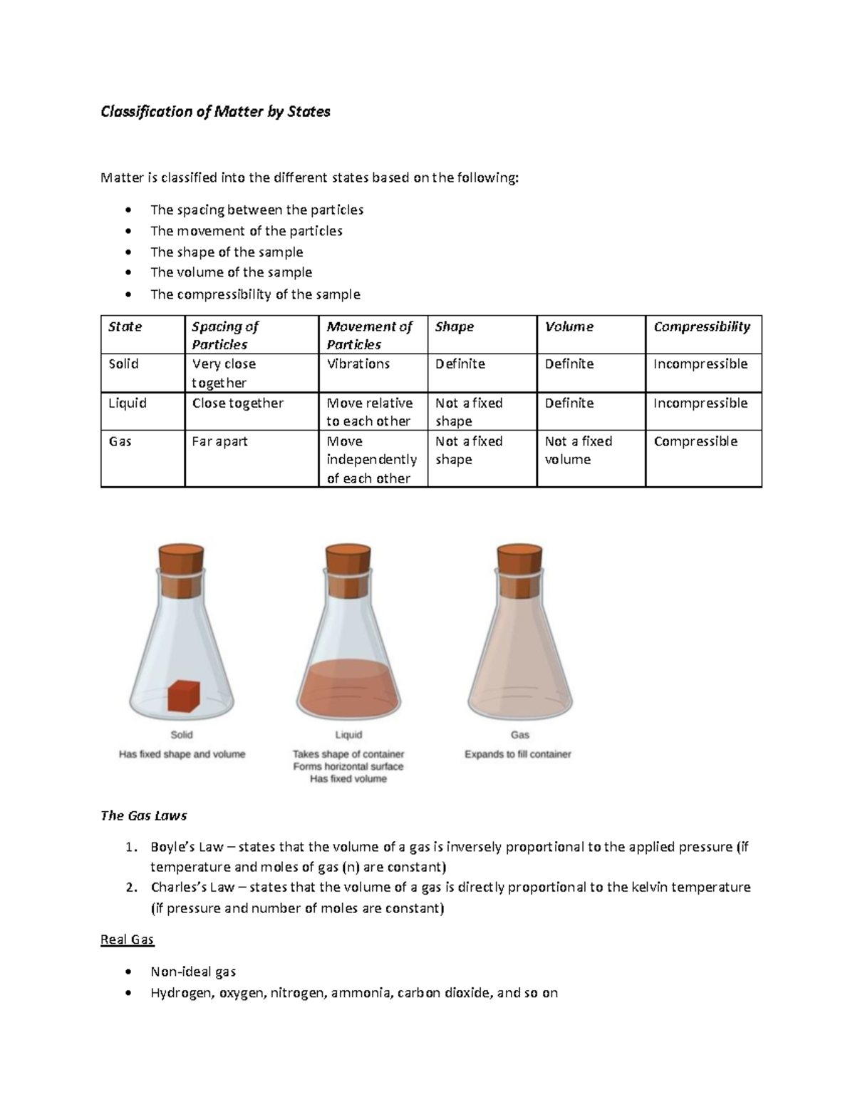Chem 1 - chem107 fall 2021 semester notes/practice - Classification of ...