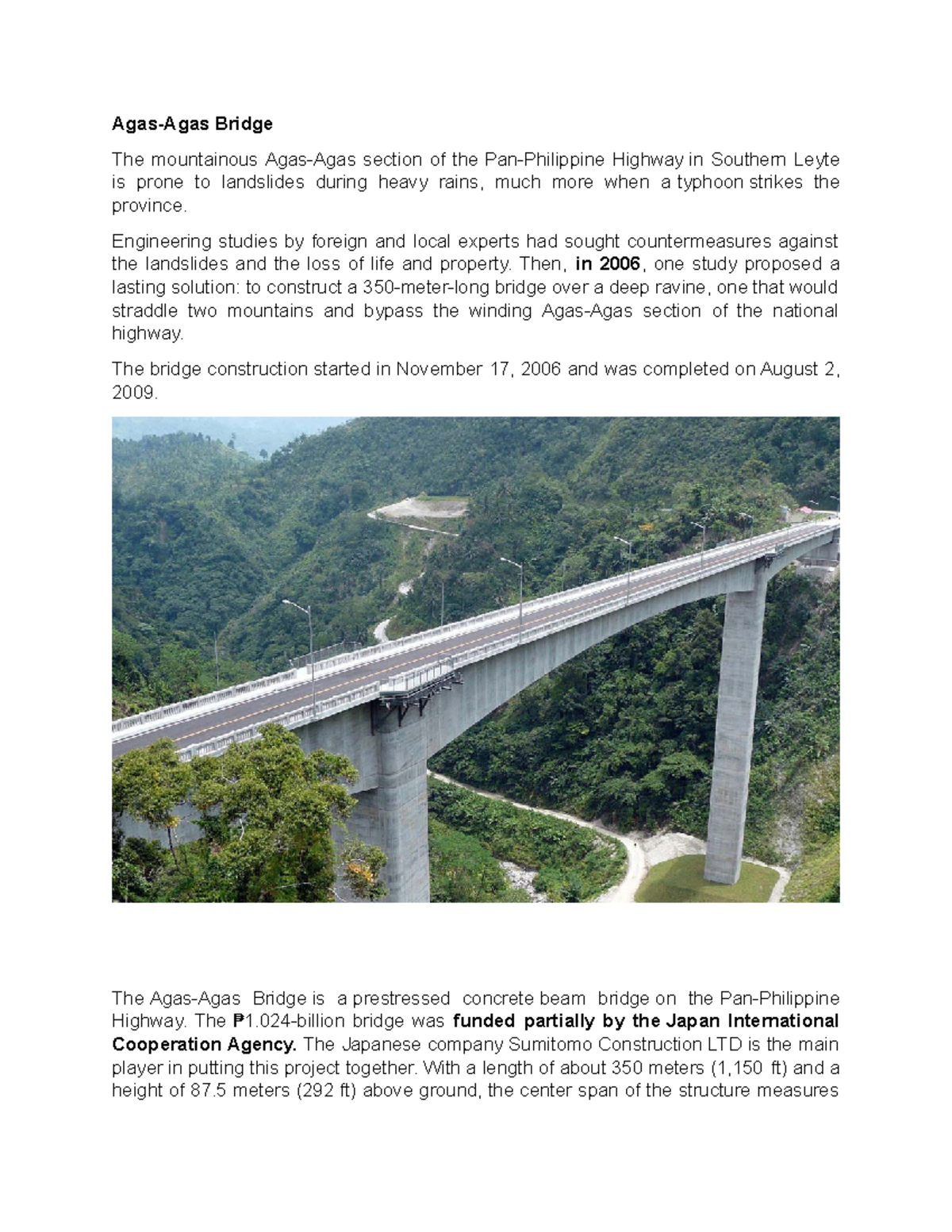 Agas-Agas-Bridge - none - Agas-Agas Bridge The mountainous Agas-Agas ...