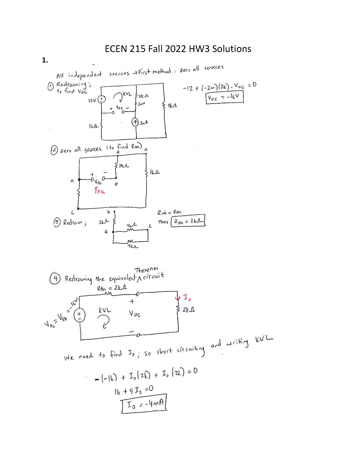 ECEN 215 HW3 Solutions - ECEN 215 - ECEN 215 Fall 2022 HW3 Solutions ...