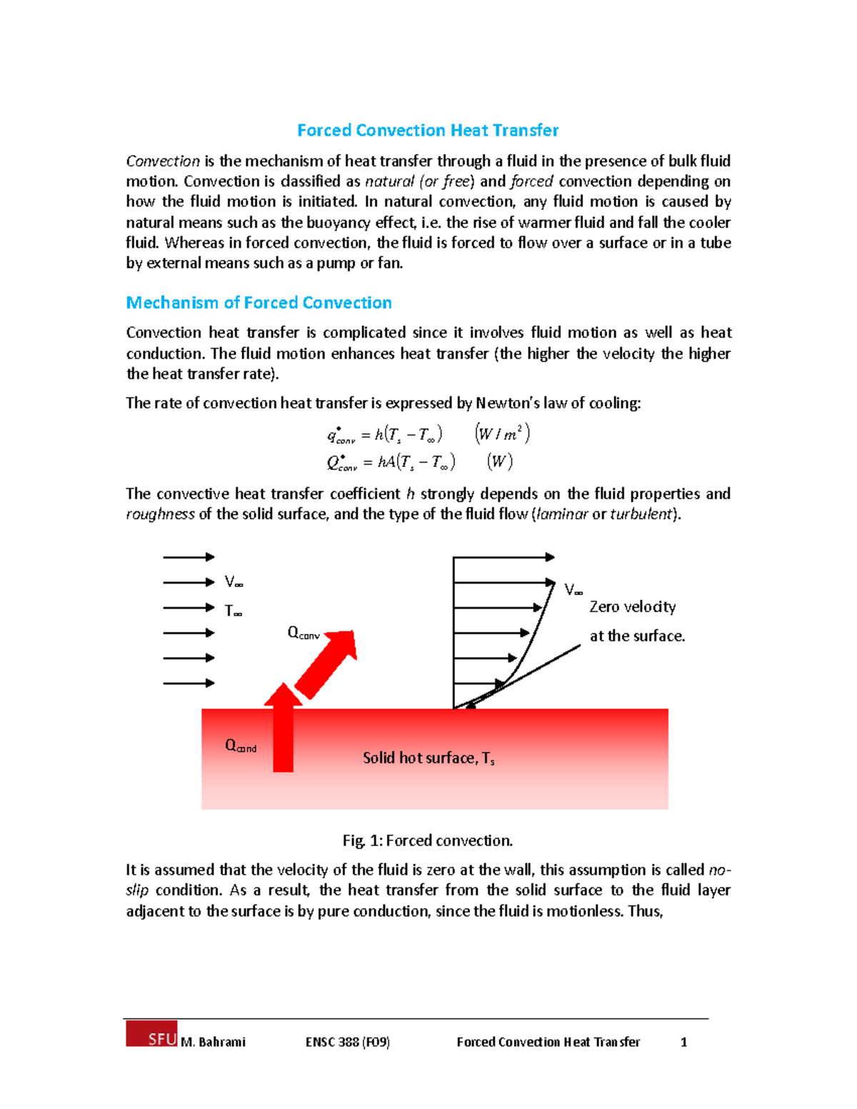 Forced Convection - Notes - Forced Convection Heat Transfer - Studocu