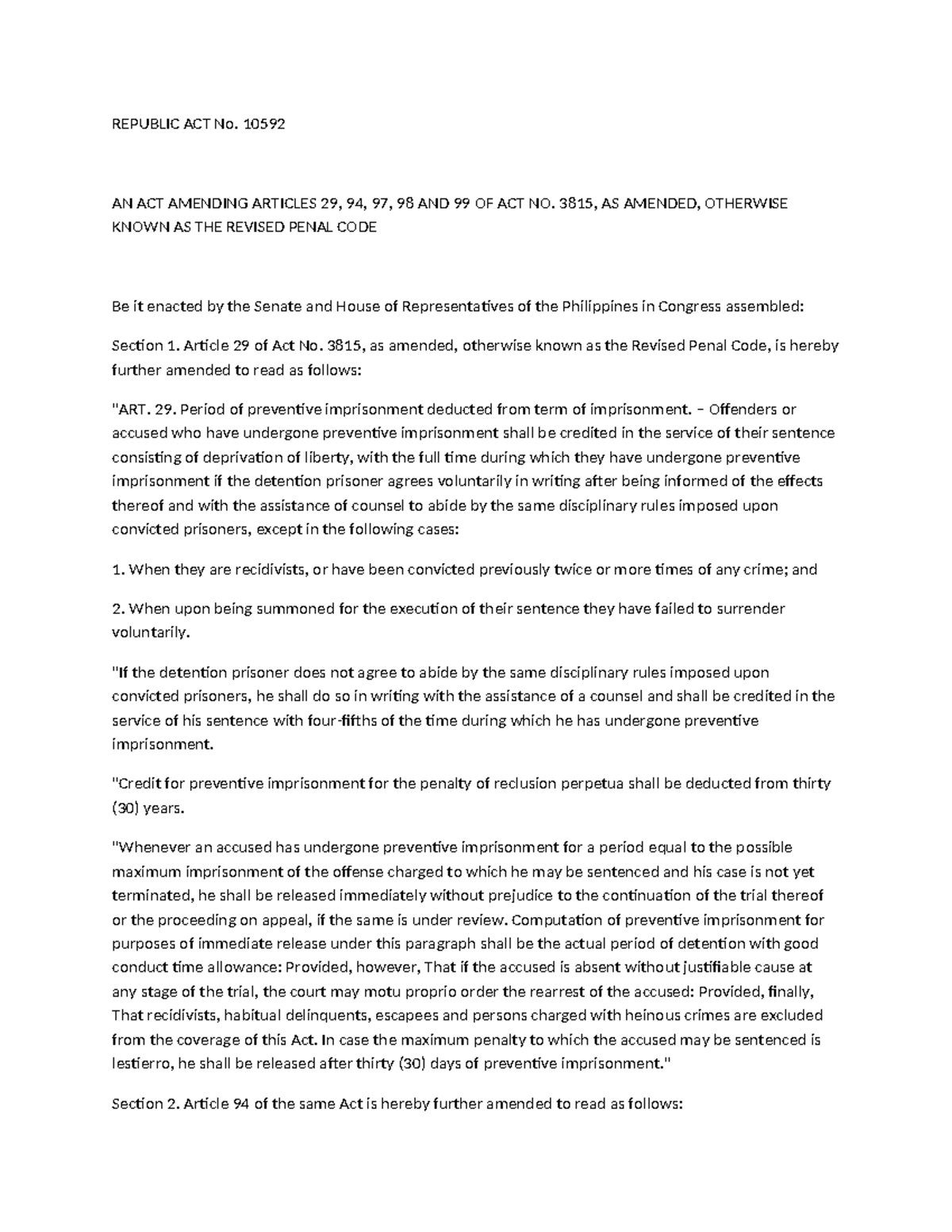 Inbound 2027612226113552067 - REPUBLIC ACT No. 10592 AN ACT AMENDING ...