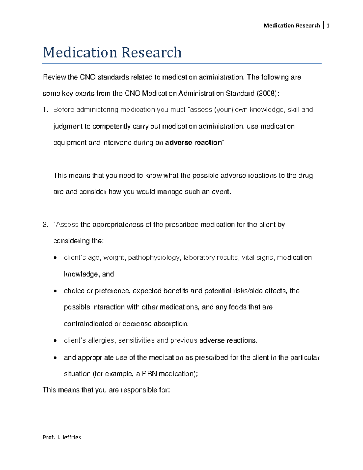 Medication Research - tool - Medication Research Review the CNO ...