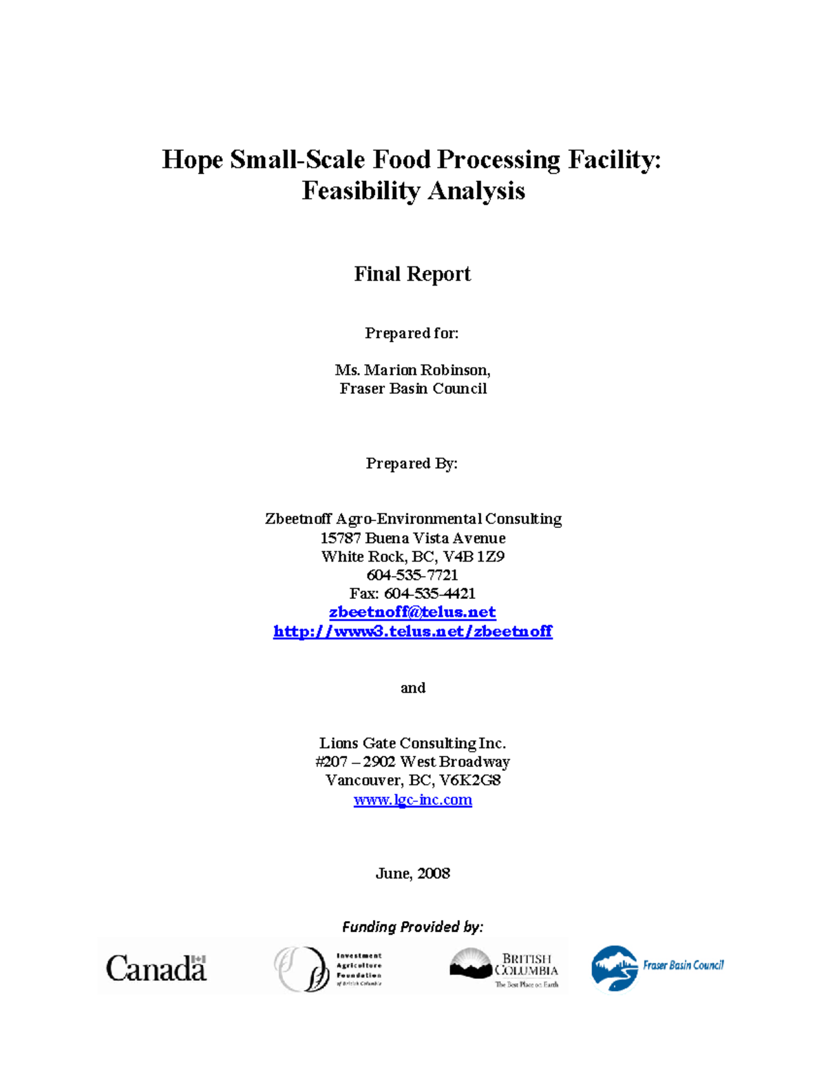 Report fvr smallscale food processing 2008 unnoeb Hope SmallScale