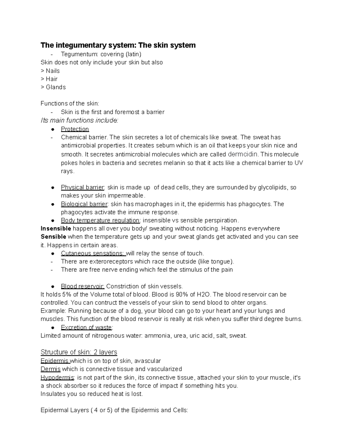 week 2 assignment integumentary and musculoskeletal system