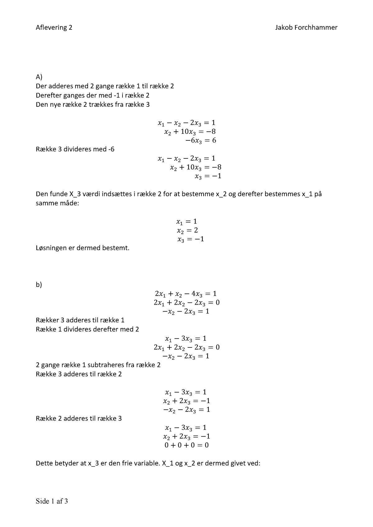 Aflevering 2, Matematik B, Hvad Skal Jeg Mere Skrive - Aflevering 2 ...