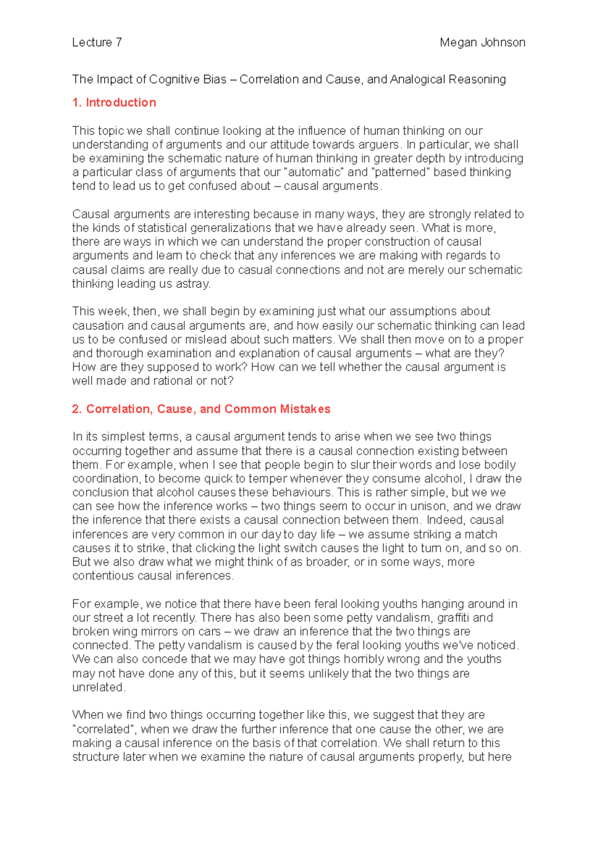 Impact of cognitive bias - In particular, we shall be examining the ...