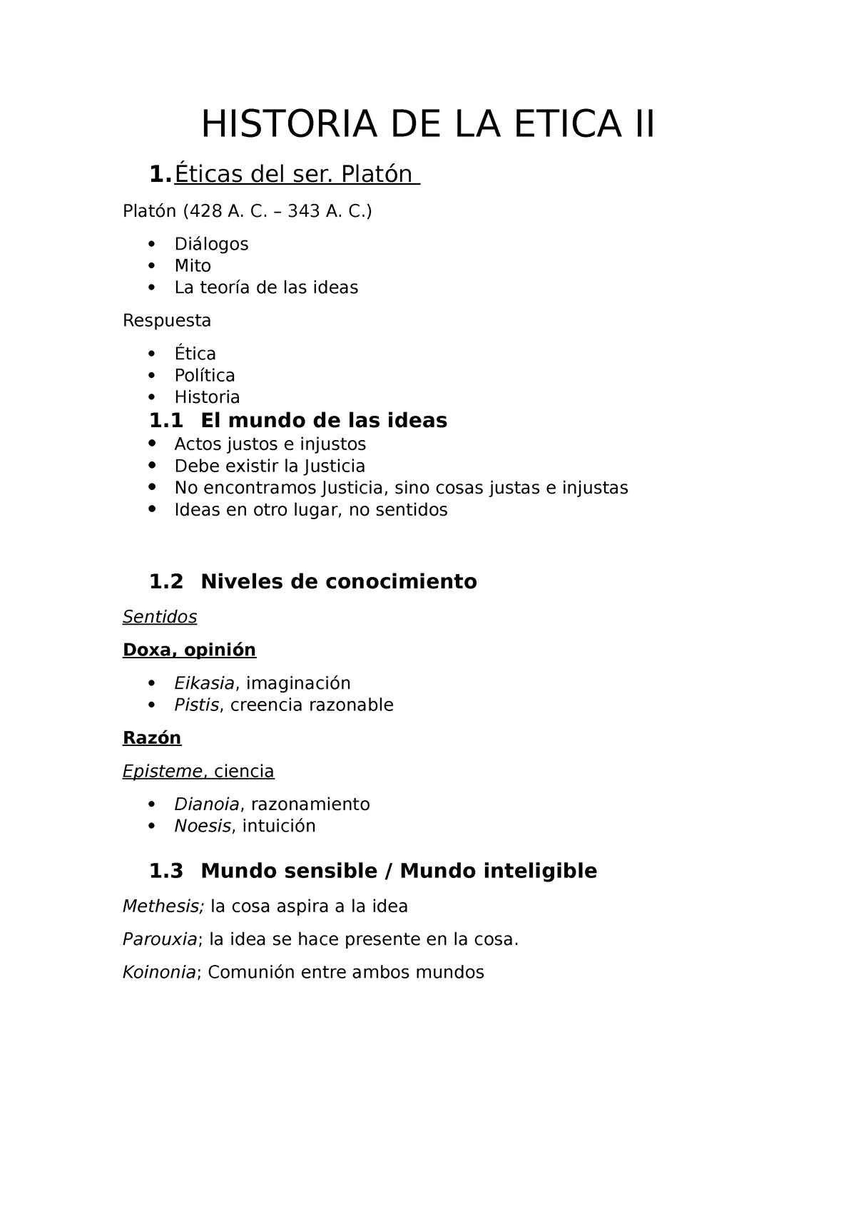 Tema 3 Nuevo Historia De La Etica Ii 1Éticas Del Ser Platón Platón 428 A C 343 A C 8083