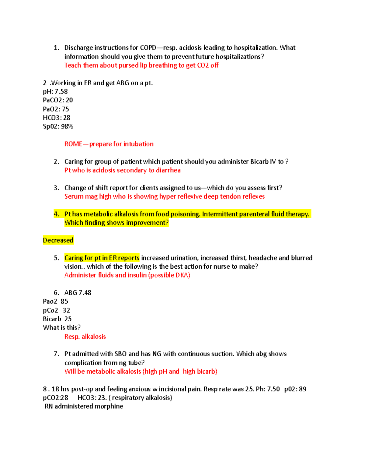 Adult health 3 exam 1 review NU448 Medical surgical StuDocu