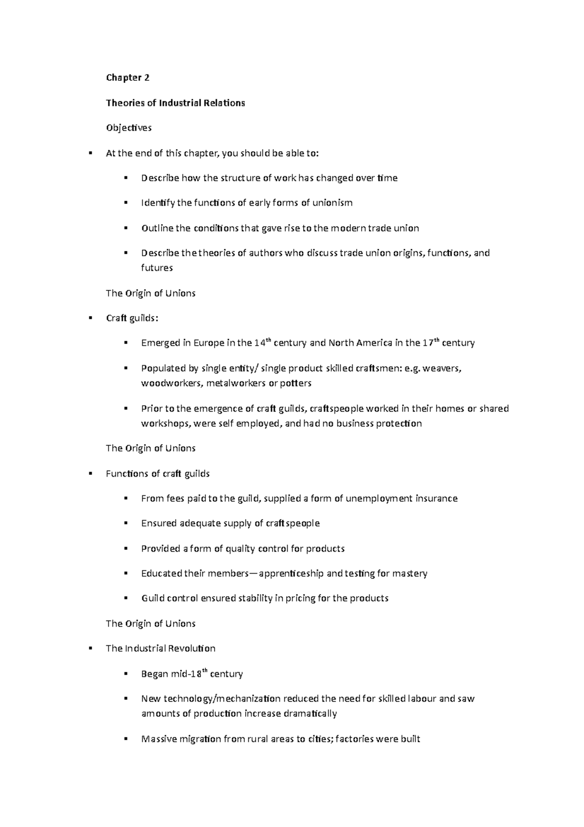 Ch2 part 3 - ch2 imp notes - Chapter 2 Theories of Industrial Relations ...