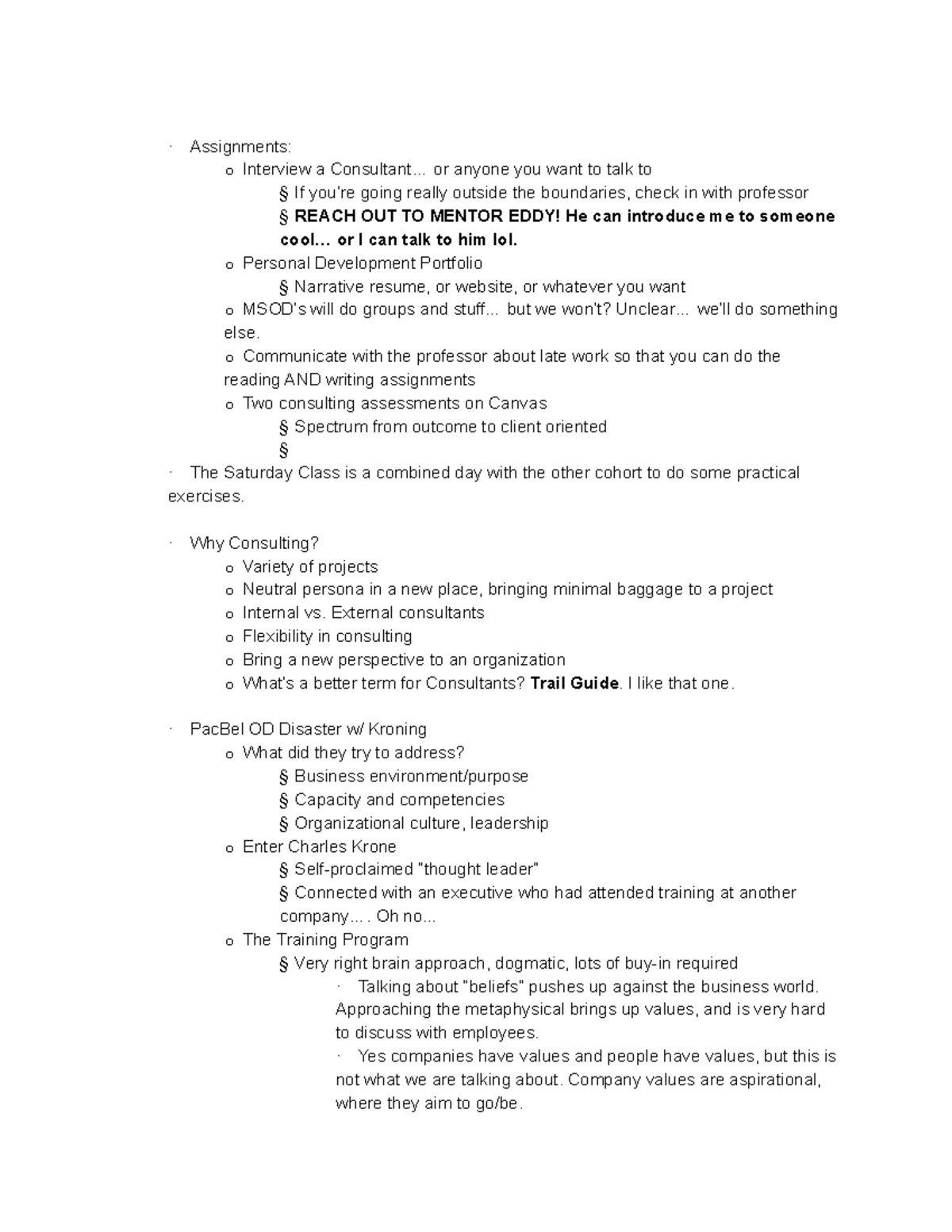 consulting assignments definition