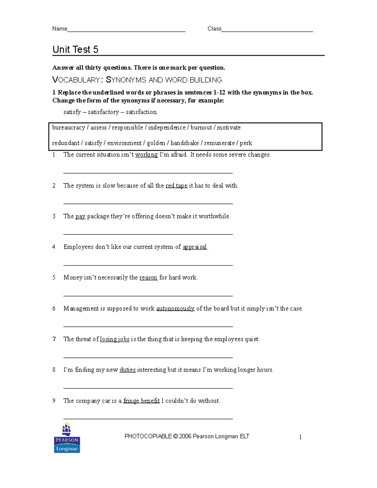 Synonyms and Passives Esercitazioni inglese Dawes Barbara 2020