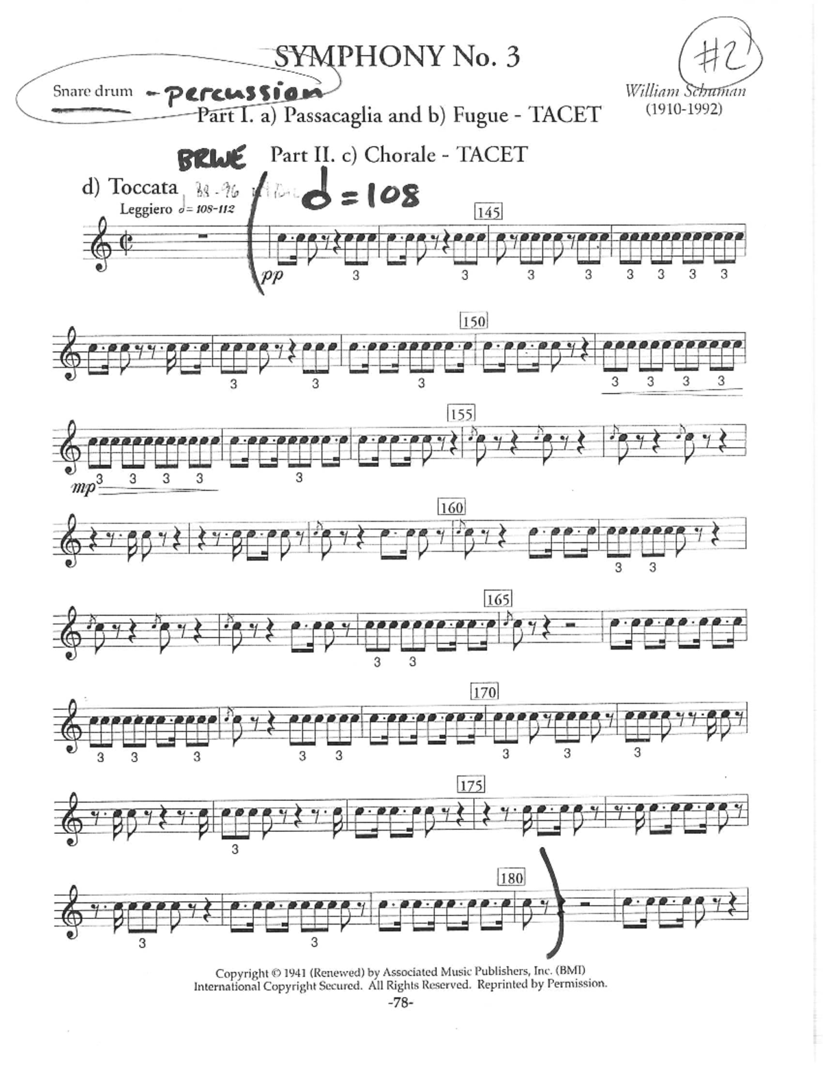 Snare wind ensemble excerpt Studocu