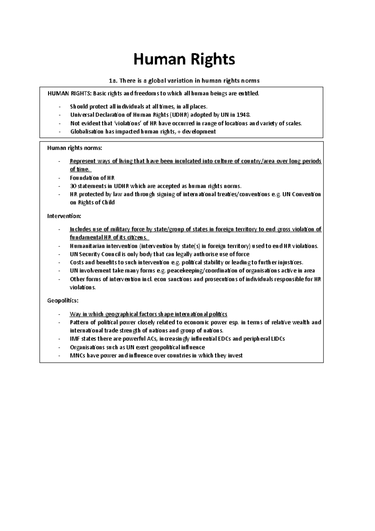 Human Rights 1. What is meant by human rights Human Rights 1a