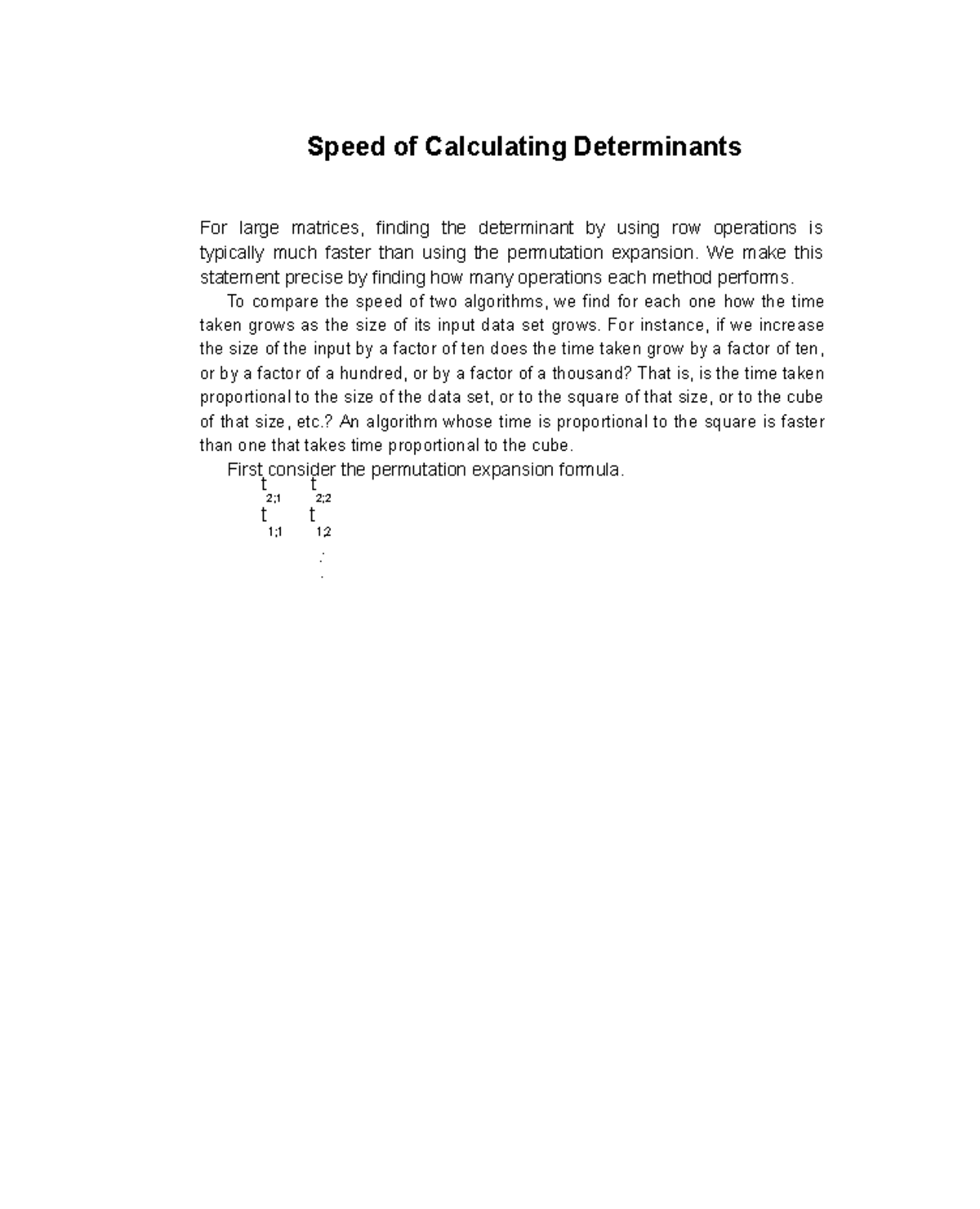 speed-of-calculating-determinants-we-make-this-statement-precise-by