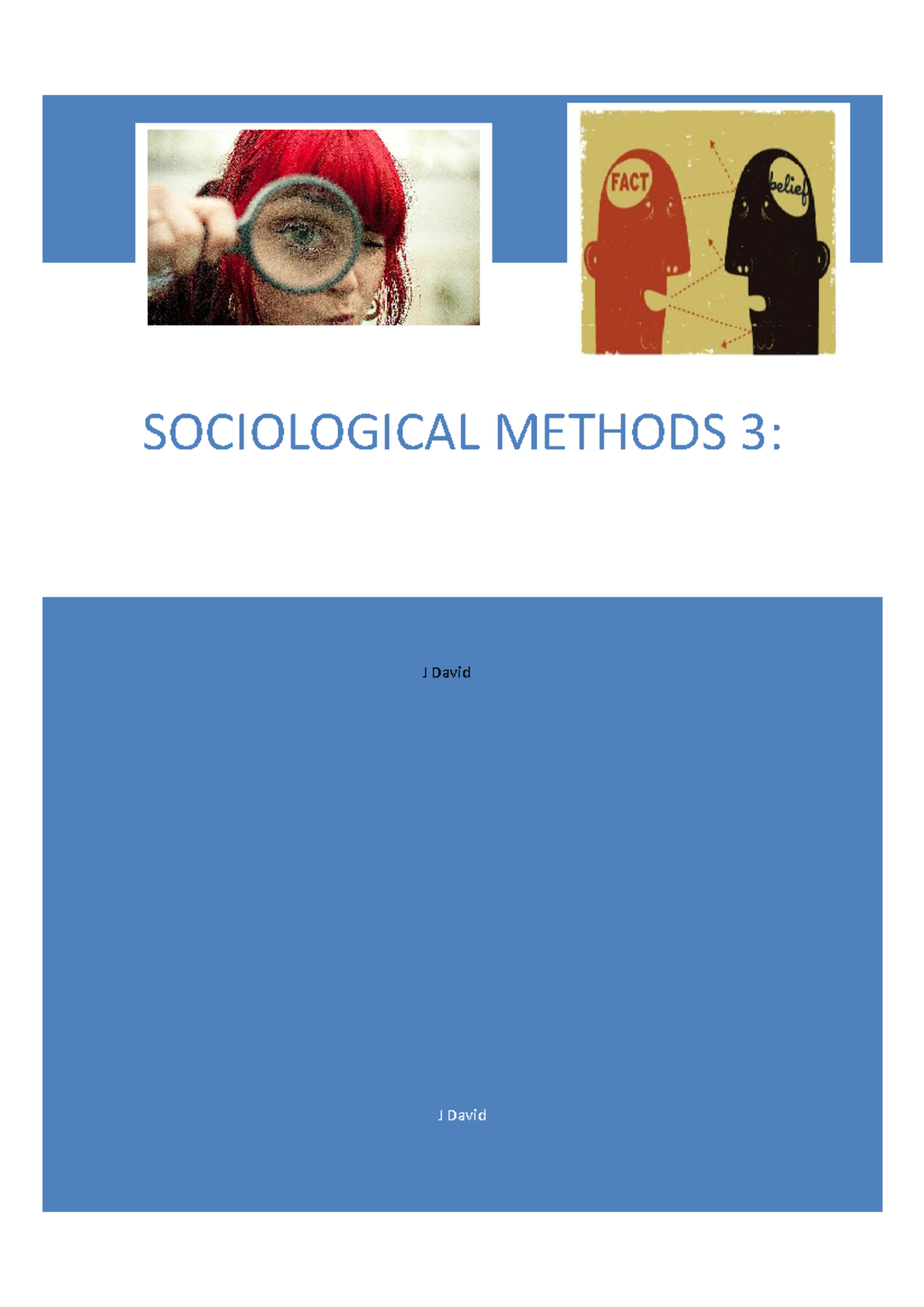 Concept grid - Sociological Methods 3 - J David SOCIOLOGICAL METHODS 3 ...