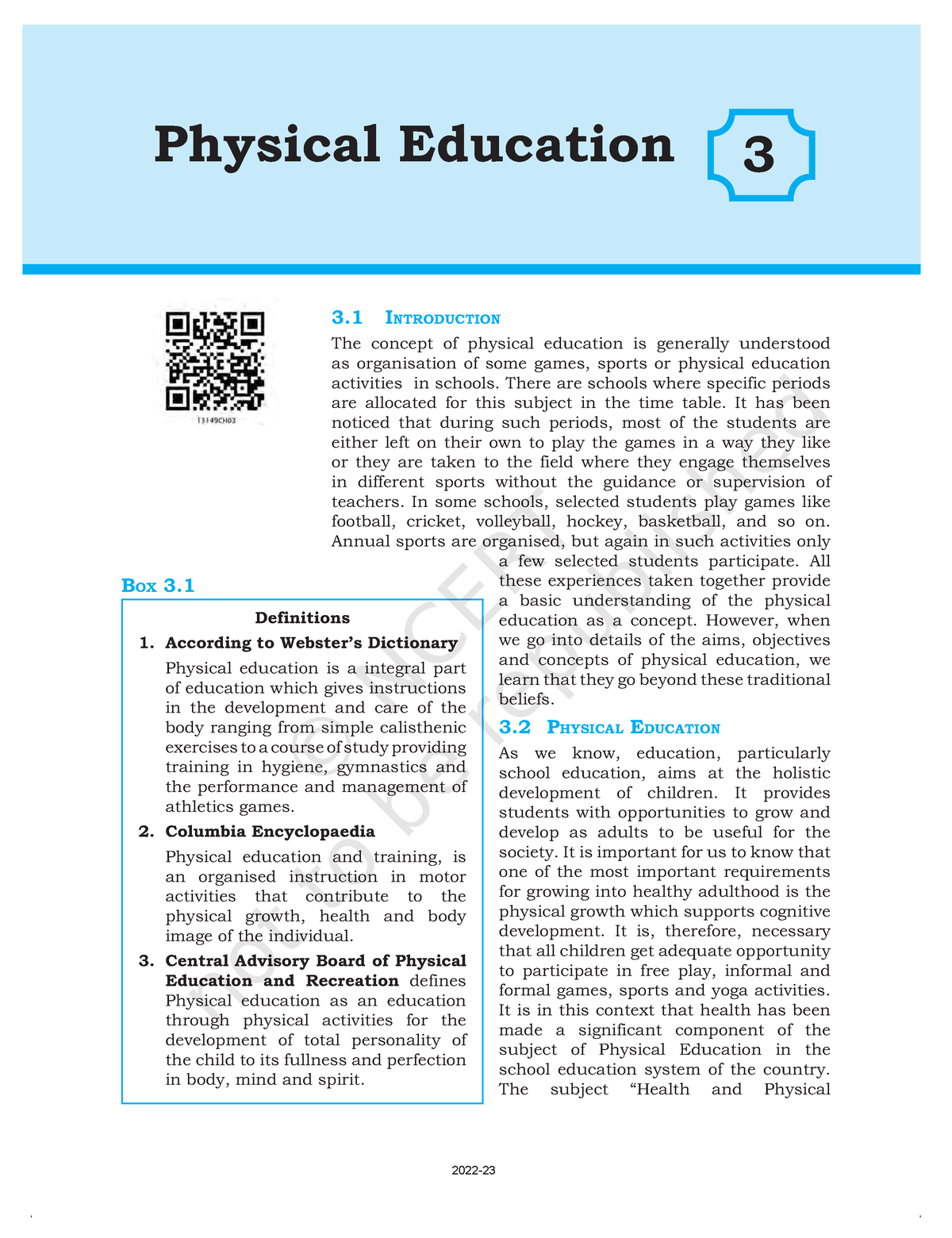 concept paper about physical education