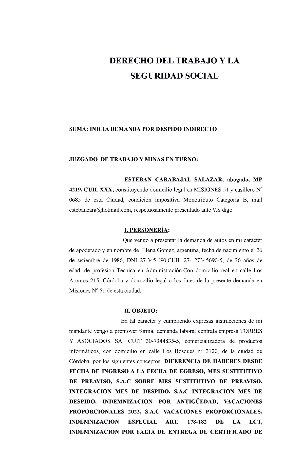 TP 4 Derecho DEL Trabajo - DERECHO DEL TRABAJO Y LA SEGURIDAD SOCIAL ...