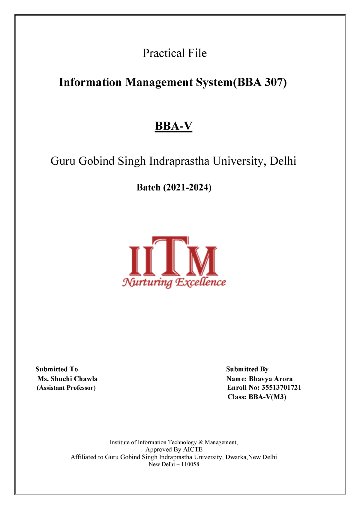 ISM Lab Practical file - Practical File Information Management System ...