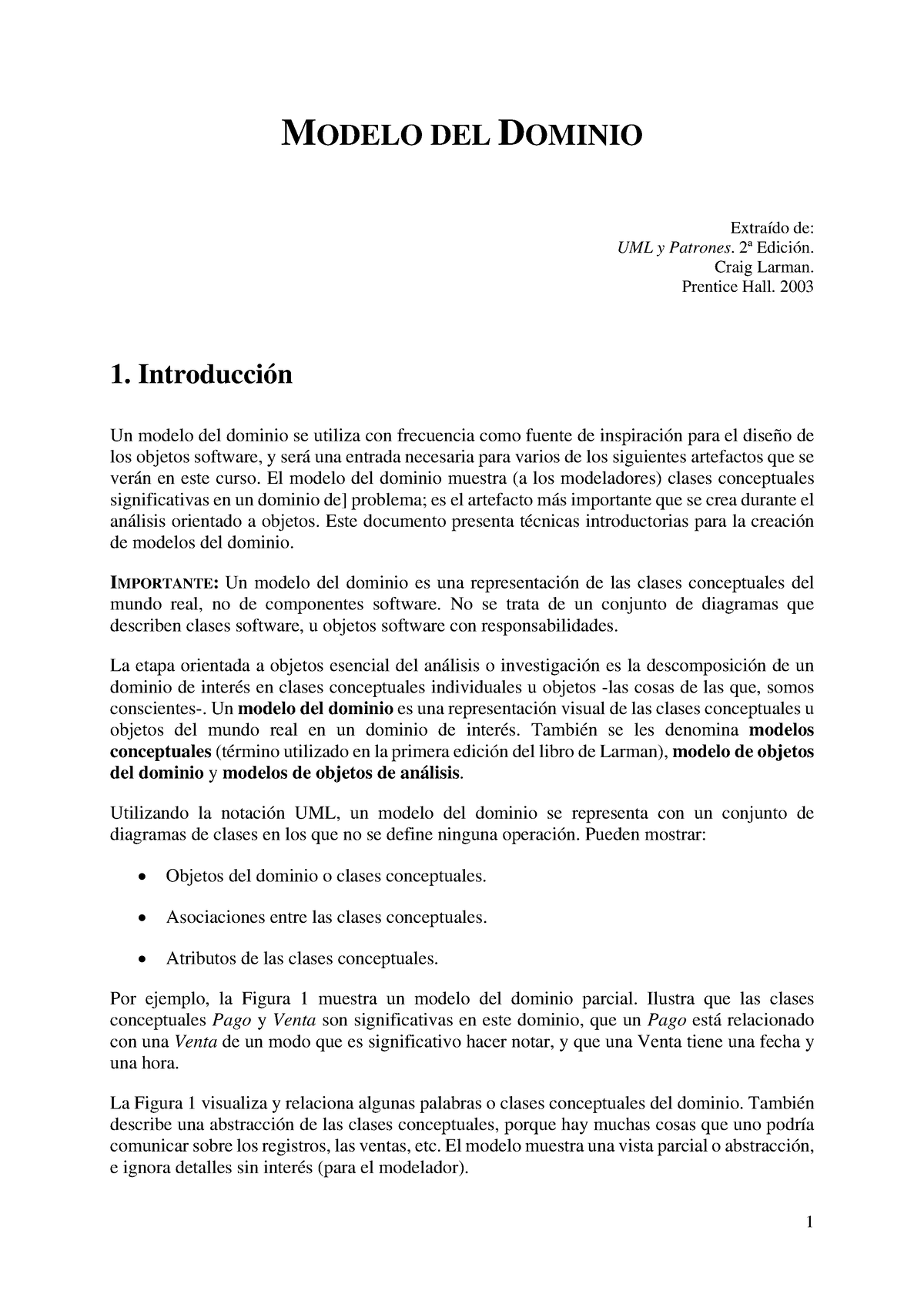 Modelo Dominio Modelo Del Dominio Extraído De Uml Y Patrones 2ª Edición Craig Larman 3674