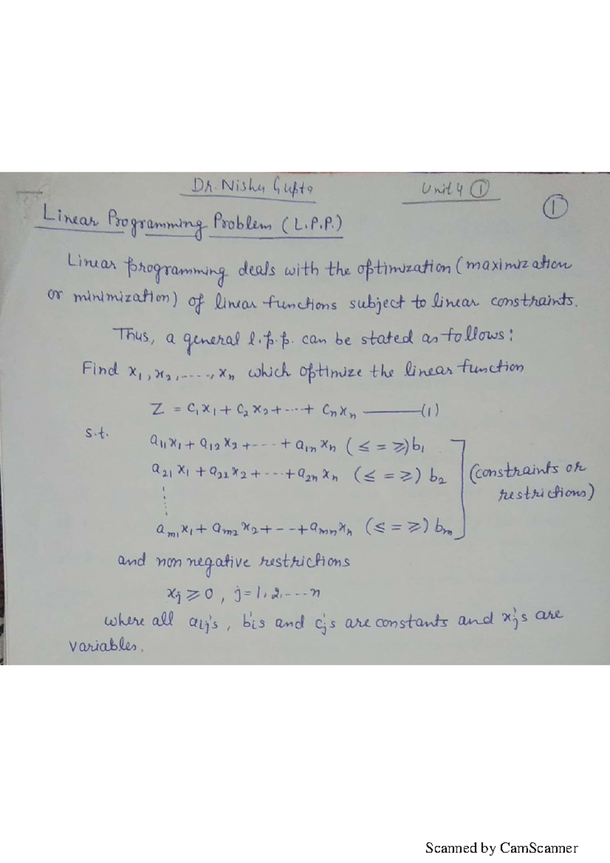Unit 4, PSLP Notes - Bachelor Of Technology - Studocu