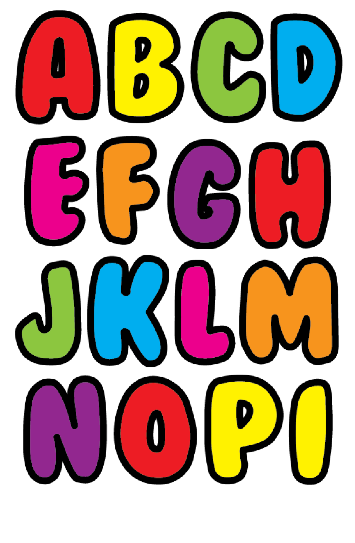 Alphabets - Letters - general education - ABCD EFGH JKLM NOPI ABCD EFGH ...