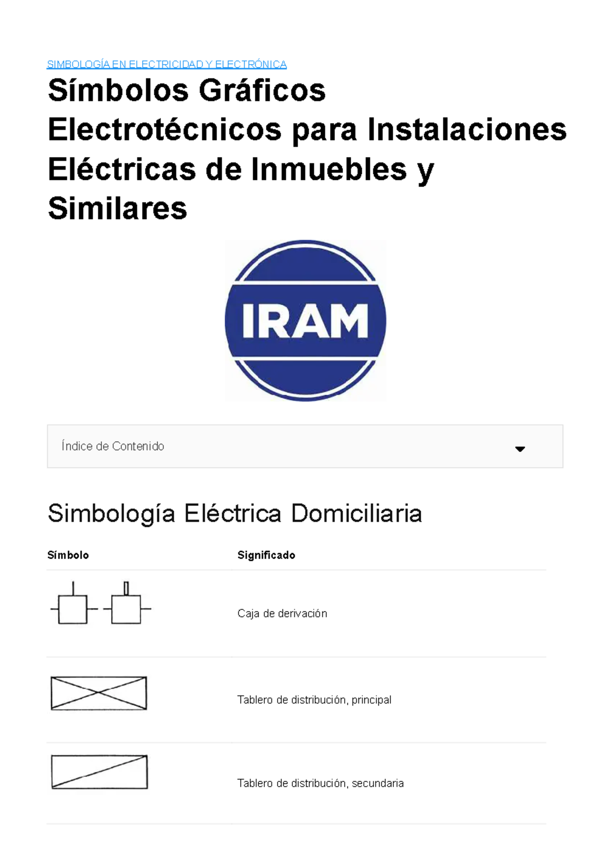 Símbolos Gráficos Electrotécnicos - Electricasas - SIMBOLOGÍA EN ...