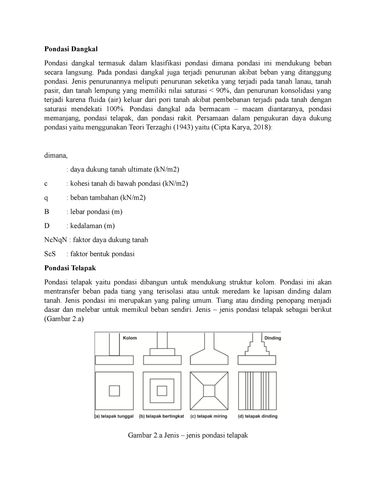 Pondasi Dangkal - Pondasi Dangkal Pondasi Dangkal Termasuk Dalam ...