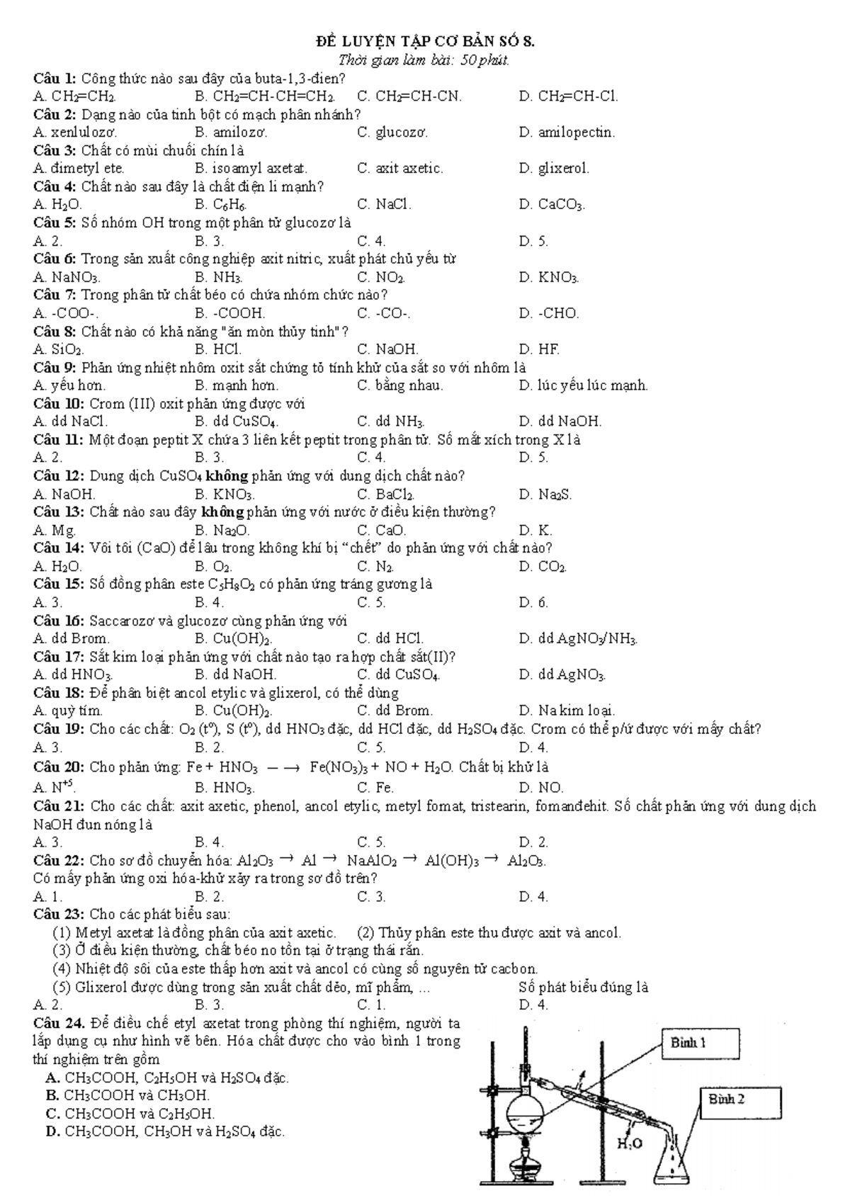 De-so-8 - uuuuuuuuuuuuuuuuuuu - ĐỀ LUYỆN TẬP CƠ BẢN SỐ 8. Thời gian làm ...