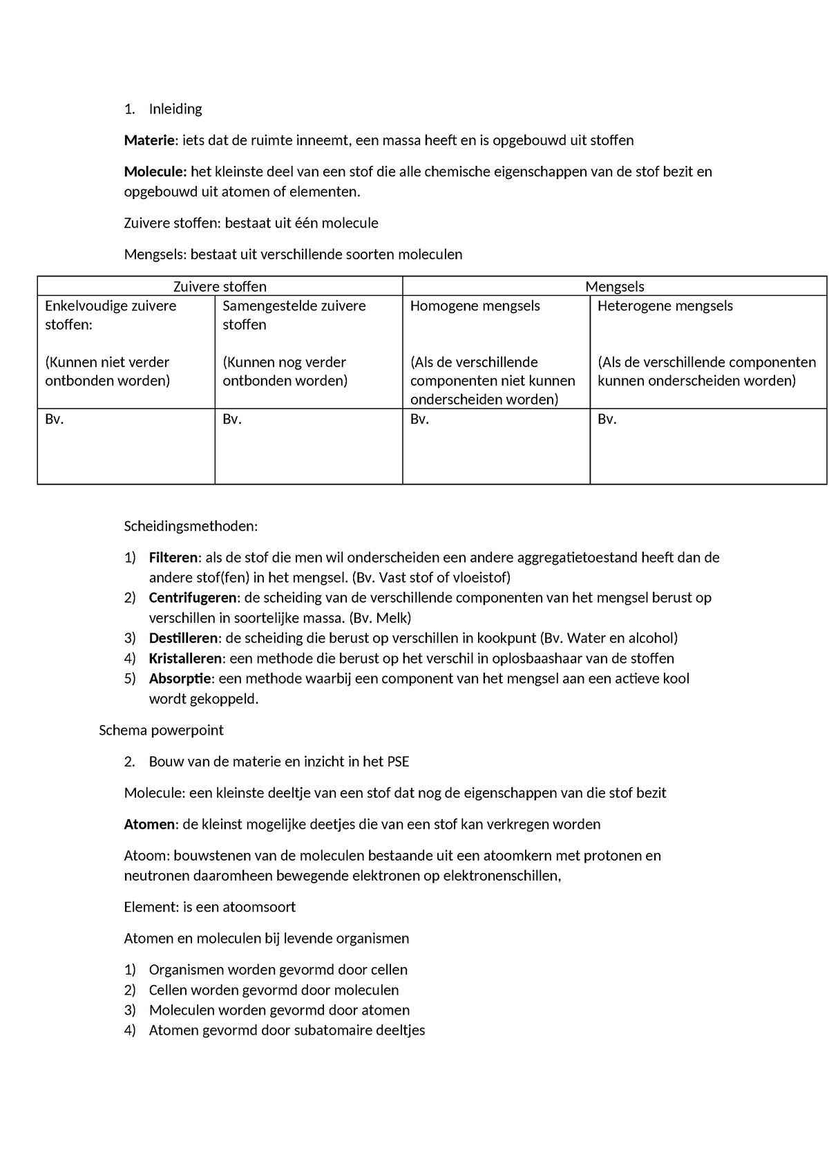 Samenvatting Chemie Samen Vatting Vak Agrochemie Inleiding Materie