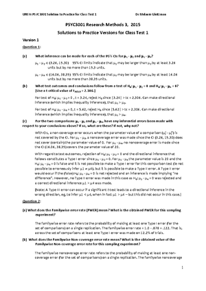 PSYC3001 Practice Questions and Solutions for Final Exam 2023 ...