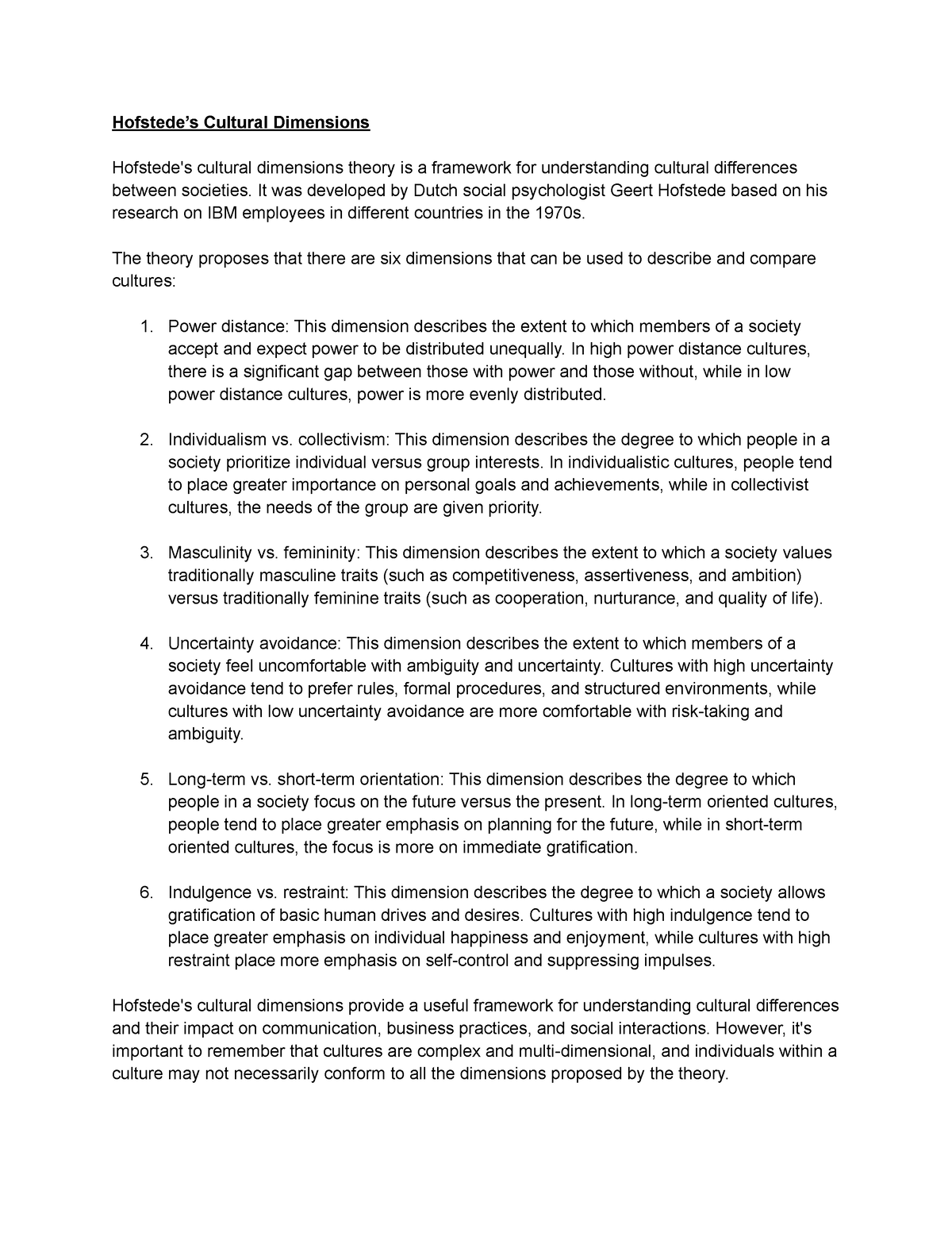 hofstede-s-cultural-dimensions-hofstede-s-cultural-dimensions