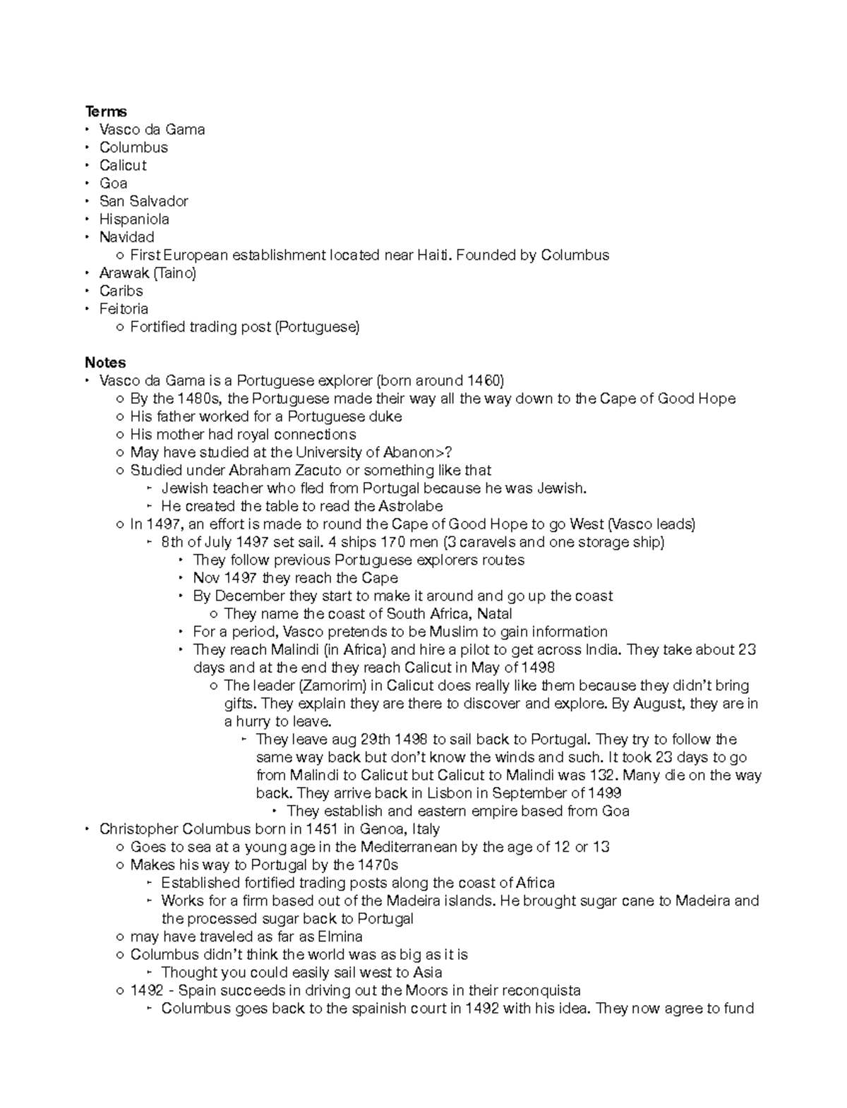 1.14 Global Connections The Journeys of Christopher Columbus and Vasco ...