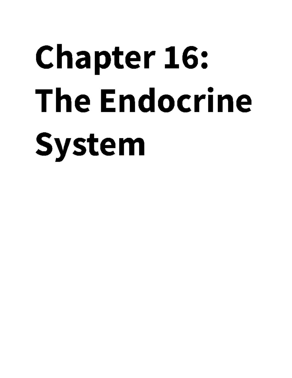 Chapter 16 Endocrine System - Chapter 16: The Endocrine System Figure ...