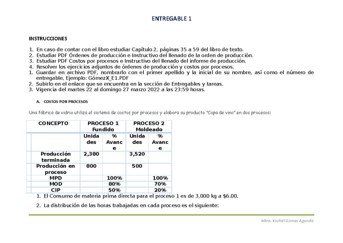 Entregable 1 - INSTRUCCIONES 1. En Caso De Contar Con El Libro Estudiar ...