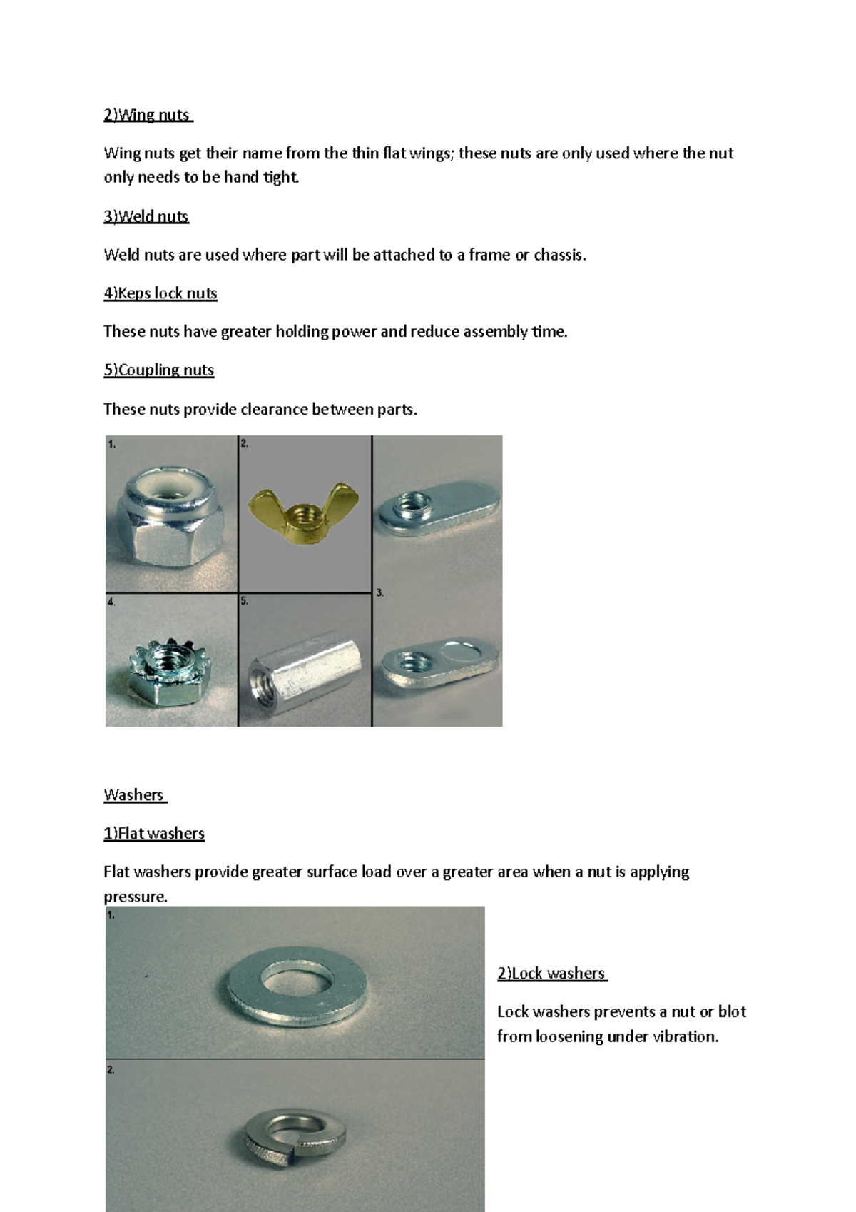 Design project 9 - N/a - 2)Wing nuts Wing nuts get their name from the ...