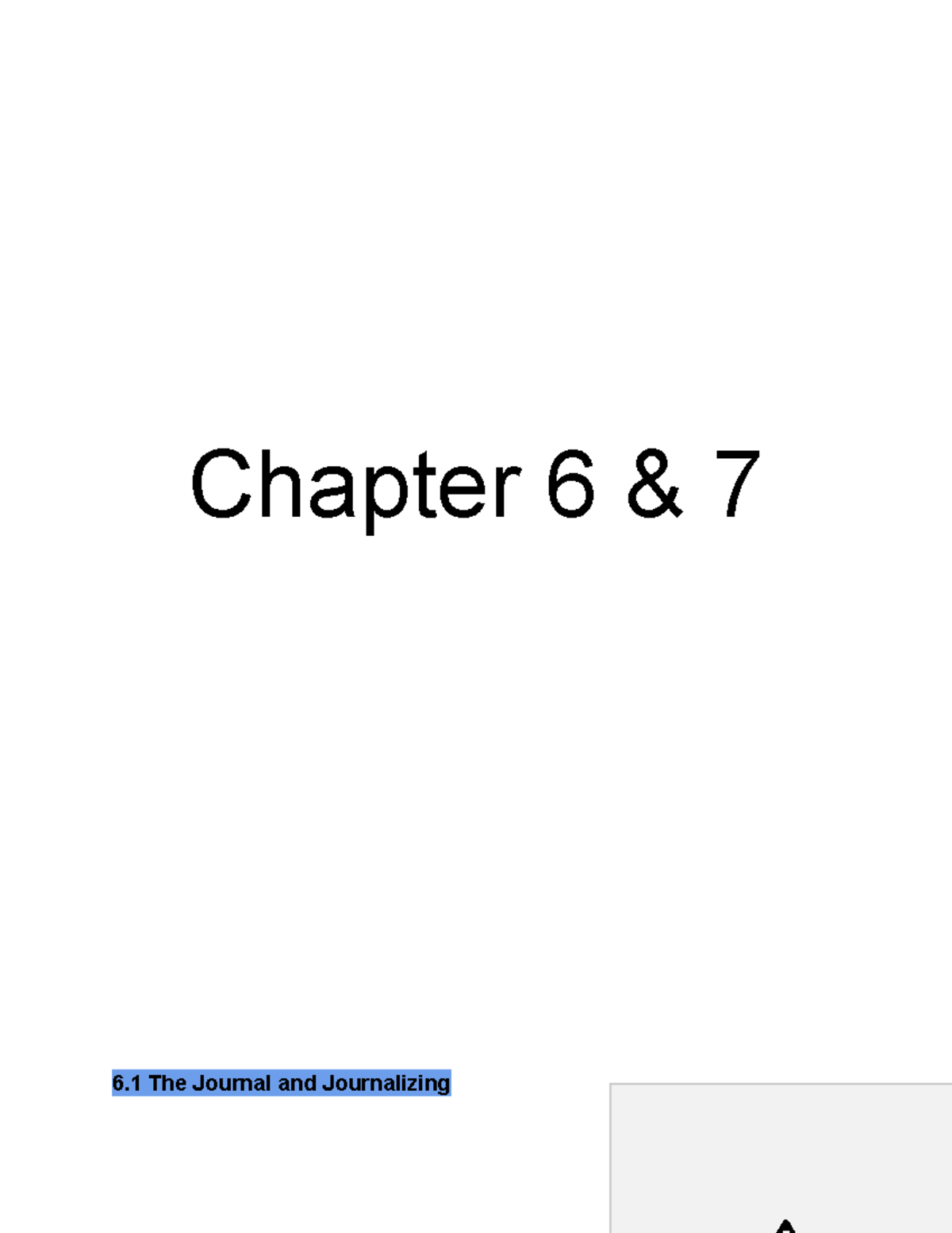 Chapter 6 & 7 lecture notes of financial accounting - Chapter 6 & 7 6 ...