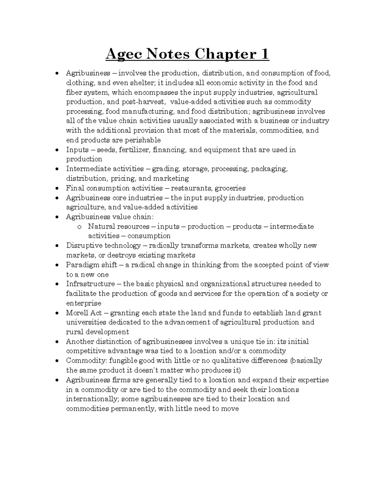 Agec Notes Chapter 1 - Studocu