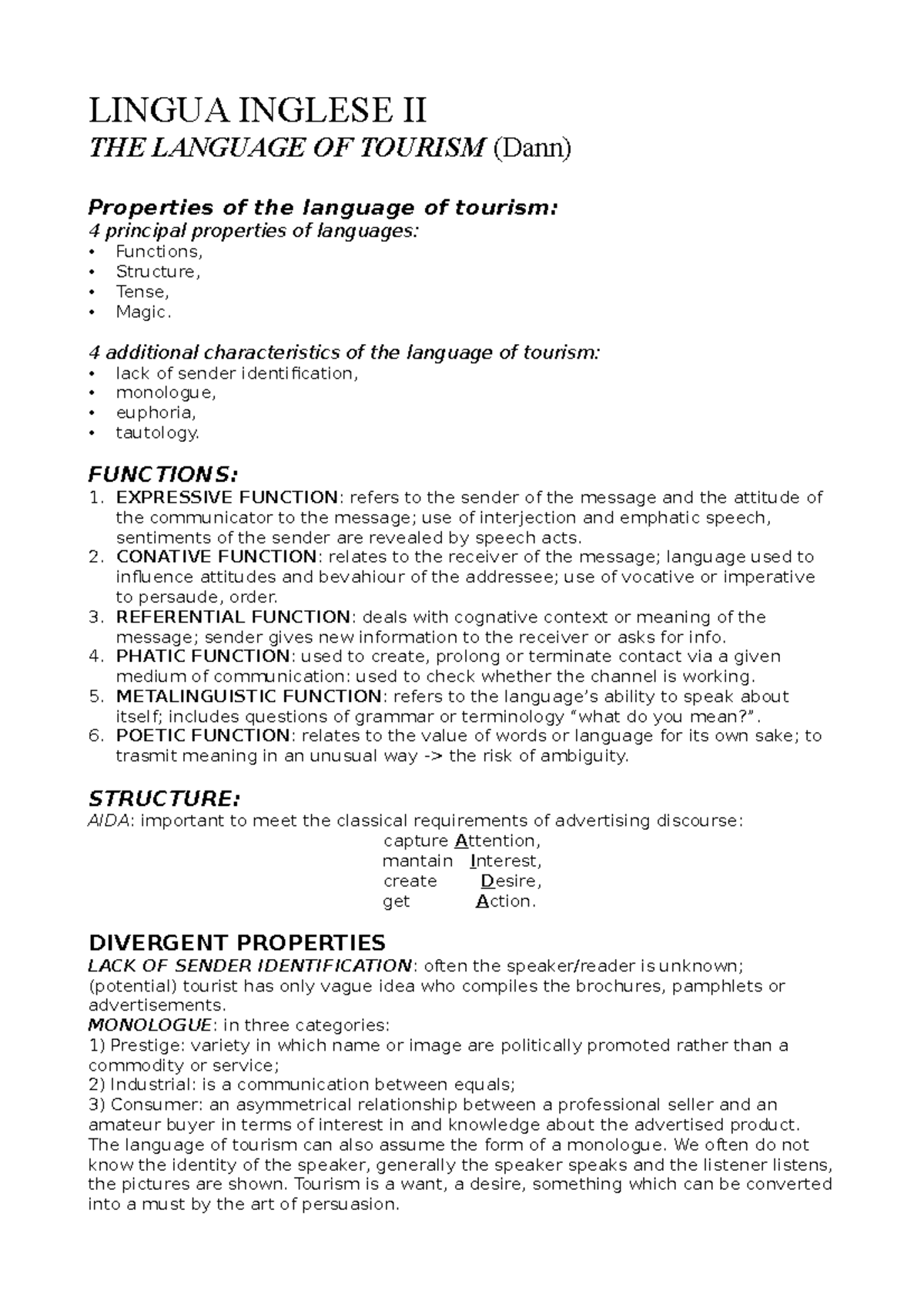 Language of tourism - 4 additional characteristics of the language of ...