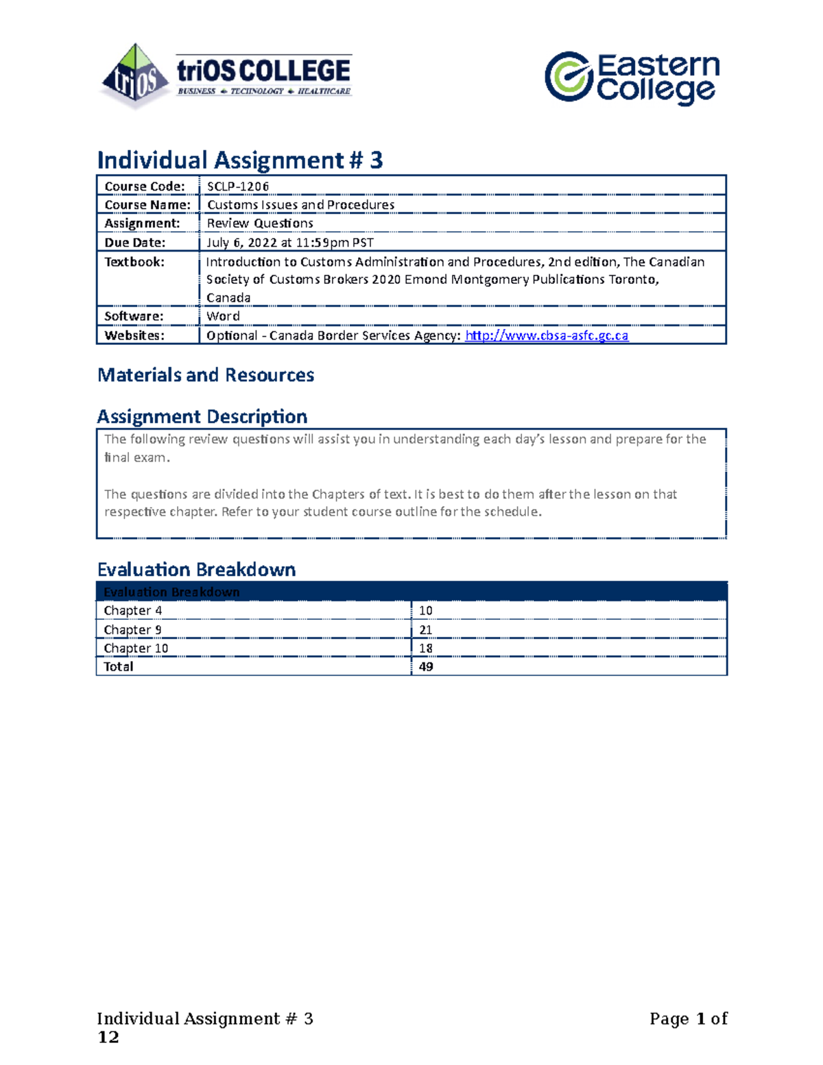 assignment of goods