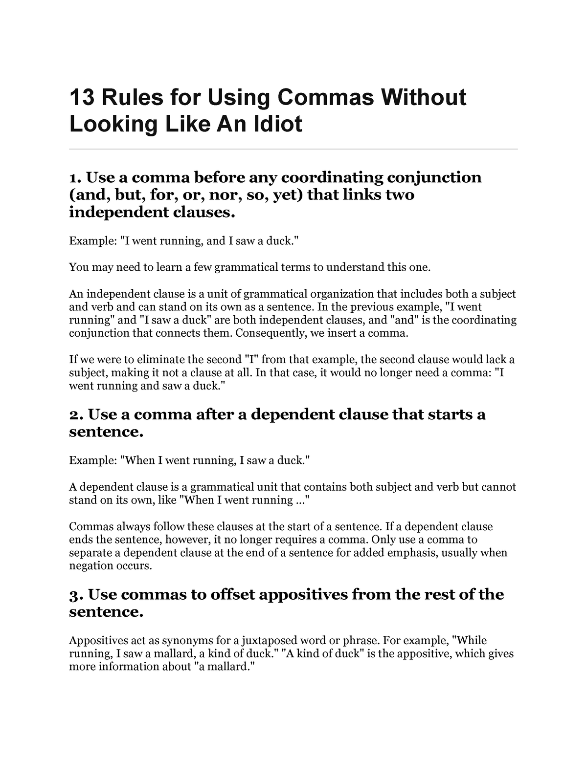 The Most Important Rules for Using Commas Without Looking Dumb