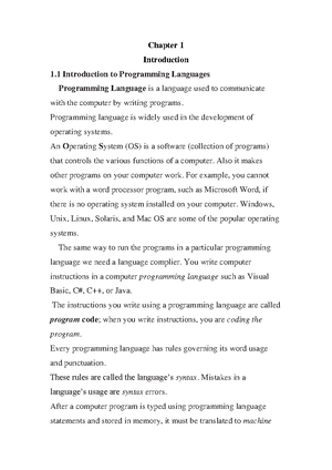Lecture - Fourth year Concept Of Programming Languages - 2.2 Language ...